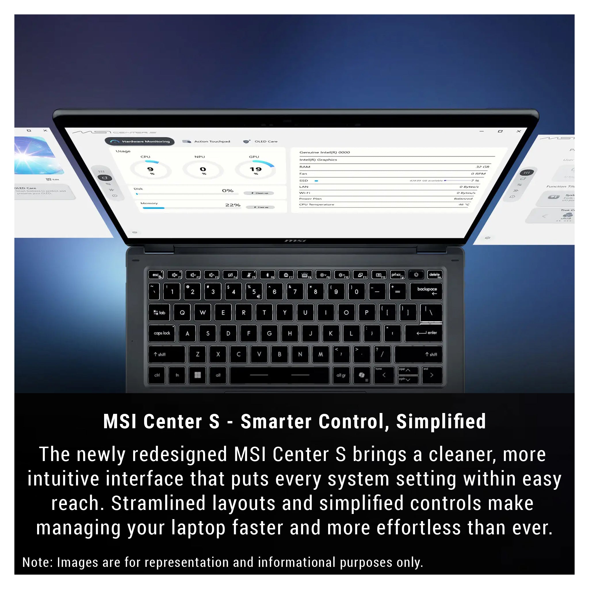 MSI Prestige 16 AI+ Copilot+ Laptop, Intel Ultra X7-358H, 32 GB LPDDR5x RAM, 1 TB PCIe SSD, 16" 2.8K (2880x1800) Touchscreen, Intel Arc B390, Backlit Keyboard, W11 Home, Platinum Gray+Traix MousePad - Resim 2