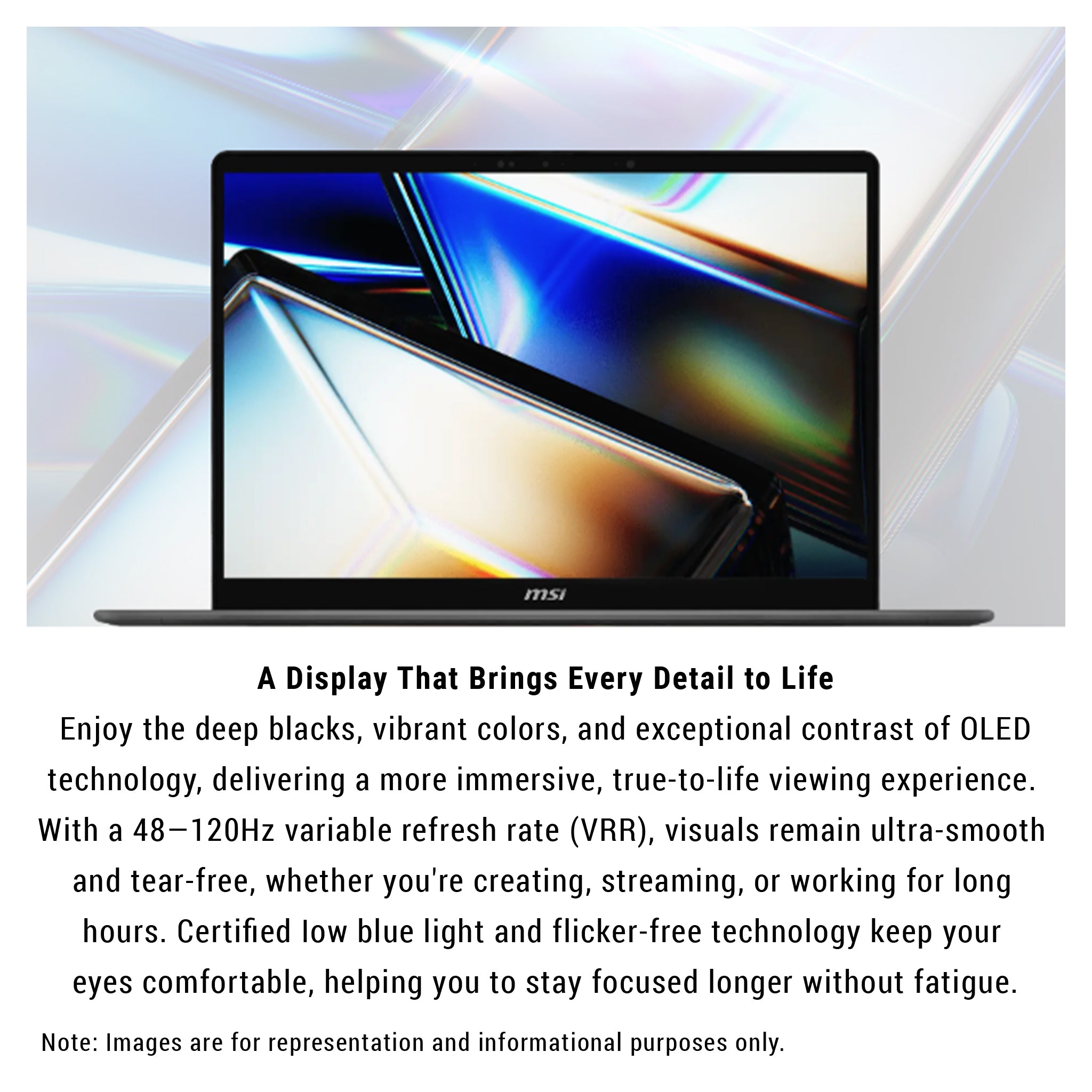 MSI Prestige 16 AI+ Copilot+ Laptop, Intel Ultra X7-358H, 32 GB LPDDR5x RAM, 1 TB PCIe SSD, 16" 2.8K (2880x1800) Touchscreen, Intel Arc B390, Backlit Keyboard, W11 Home, Platinum Gray+Traix MousePad - Resim 3