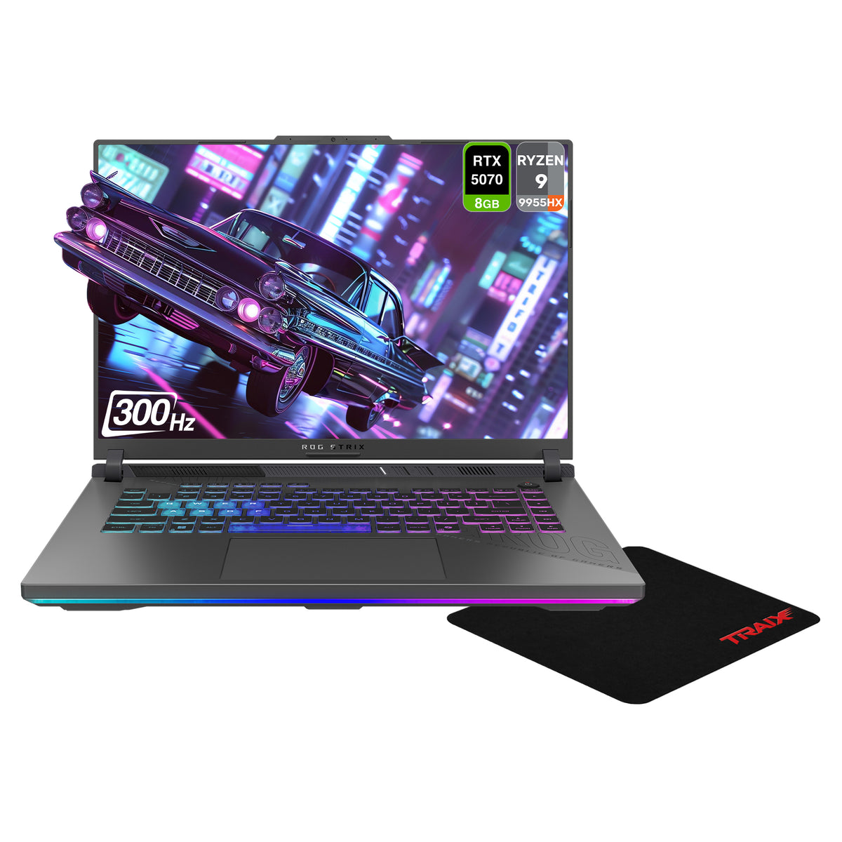 Asus ROG Strix G16 Gaming Laptop, AMD Ryzen 9 9955HX, 16 GB DDR5 RAM, 1 TB PCIe SSD, 16" 2.5K (2560x1600) 300Hz, NVIDIA G-Force RTX 5070, Backlit Keyboard, W11 Home, Eclipse Gray + Traix MousePad - Resim 1