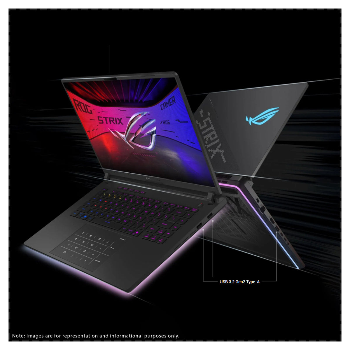 Asus ROG Strix SCAR 16 Gaming Laptop, Intel Ultra 9-275HX, 32 GB DDR5 RAM, 2 TB PCIe SSD, 16" WQXGA (2560x1600) 240Hz, Nvidia GeForce RTX 5090, RGB Backlit Keyboard, W11 Pro, Black+Traix MousePad - Resim 5