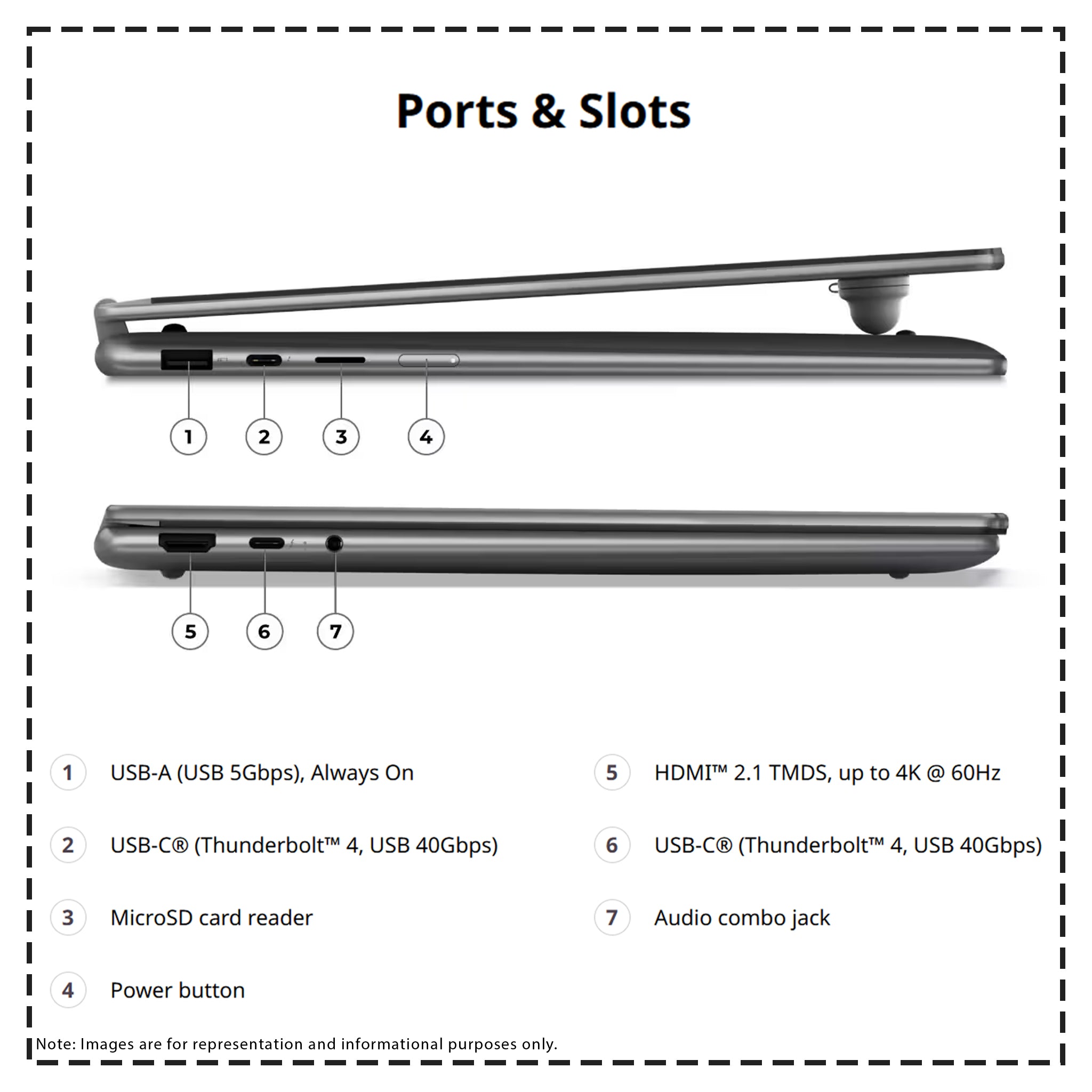 Lenovo Yoga 7i 2in1 Aura Edition Laptop, Intel Ultra 7 355, 16" WUXGA (1920x1200) Touchscreen, Integrated Graphics, W11 Pro