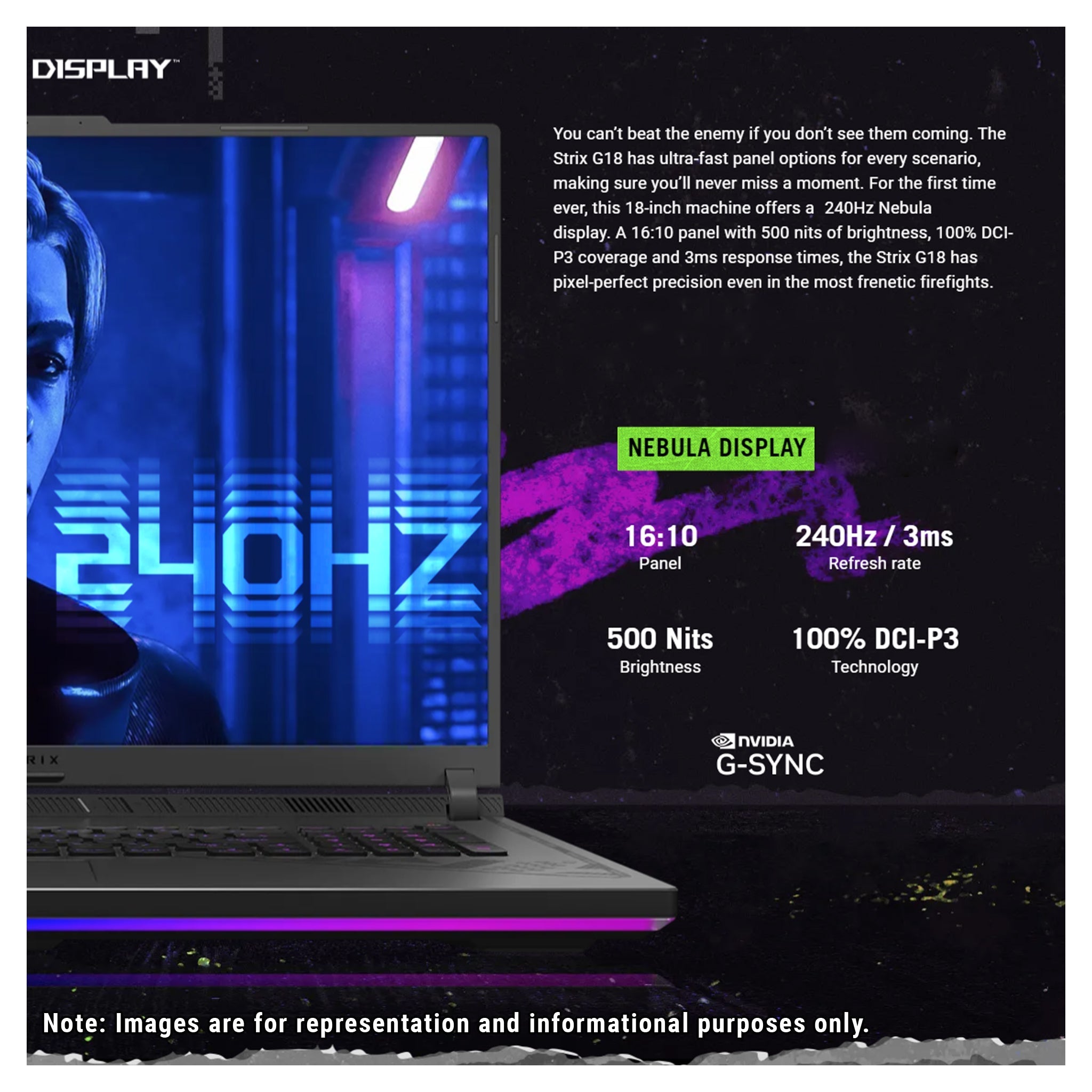 ASUS ROG Strix G18 Gaming, i9 - 14900HX, 18” WQXGA, RTX4070, W11Pro (Used - Like New) - Hubitx