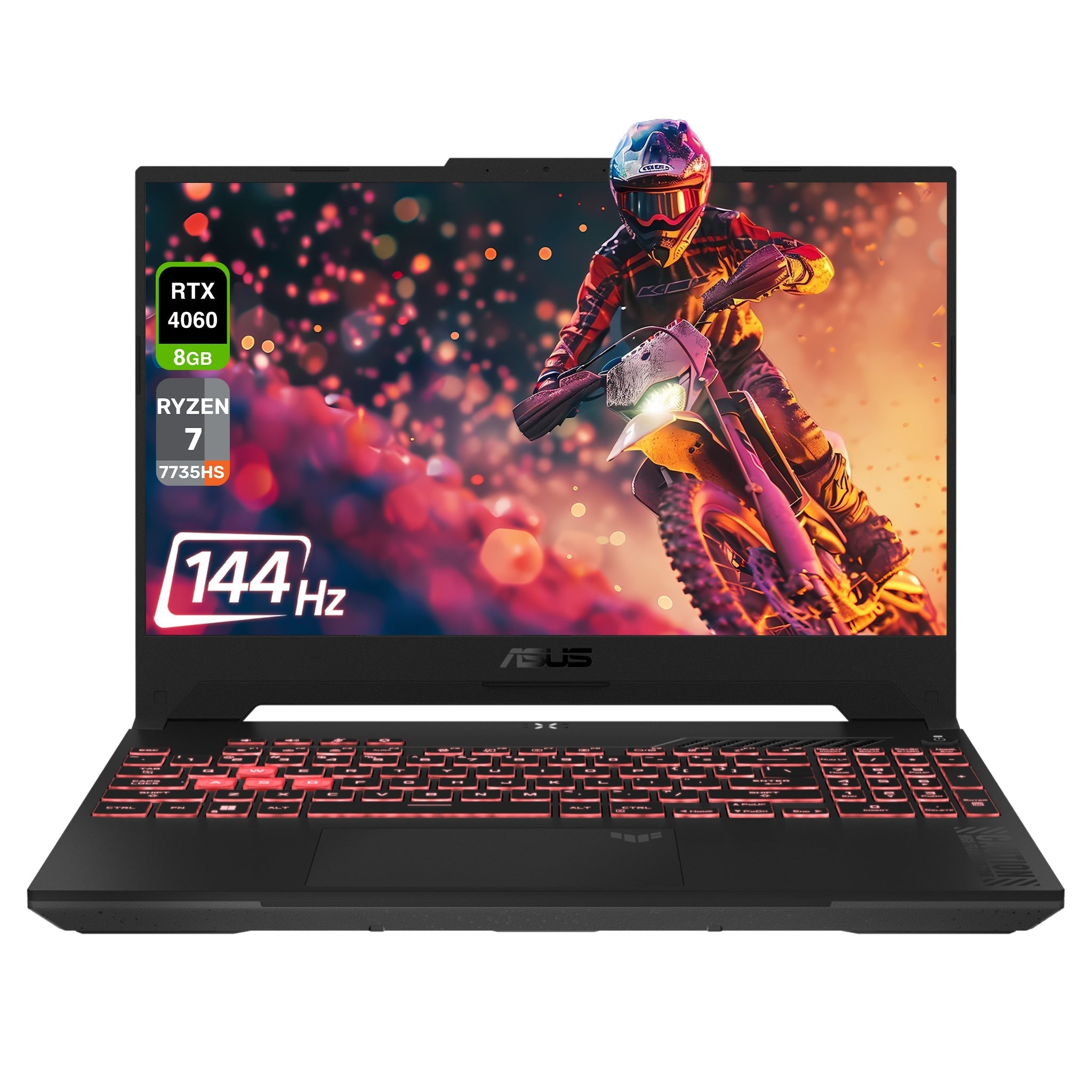 ASUS TUF A17 – Ryzen 7 7735HS, RTX 4060, 17.3" FHD 144Hz (Used - Very Good) - Hubitx