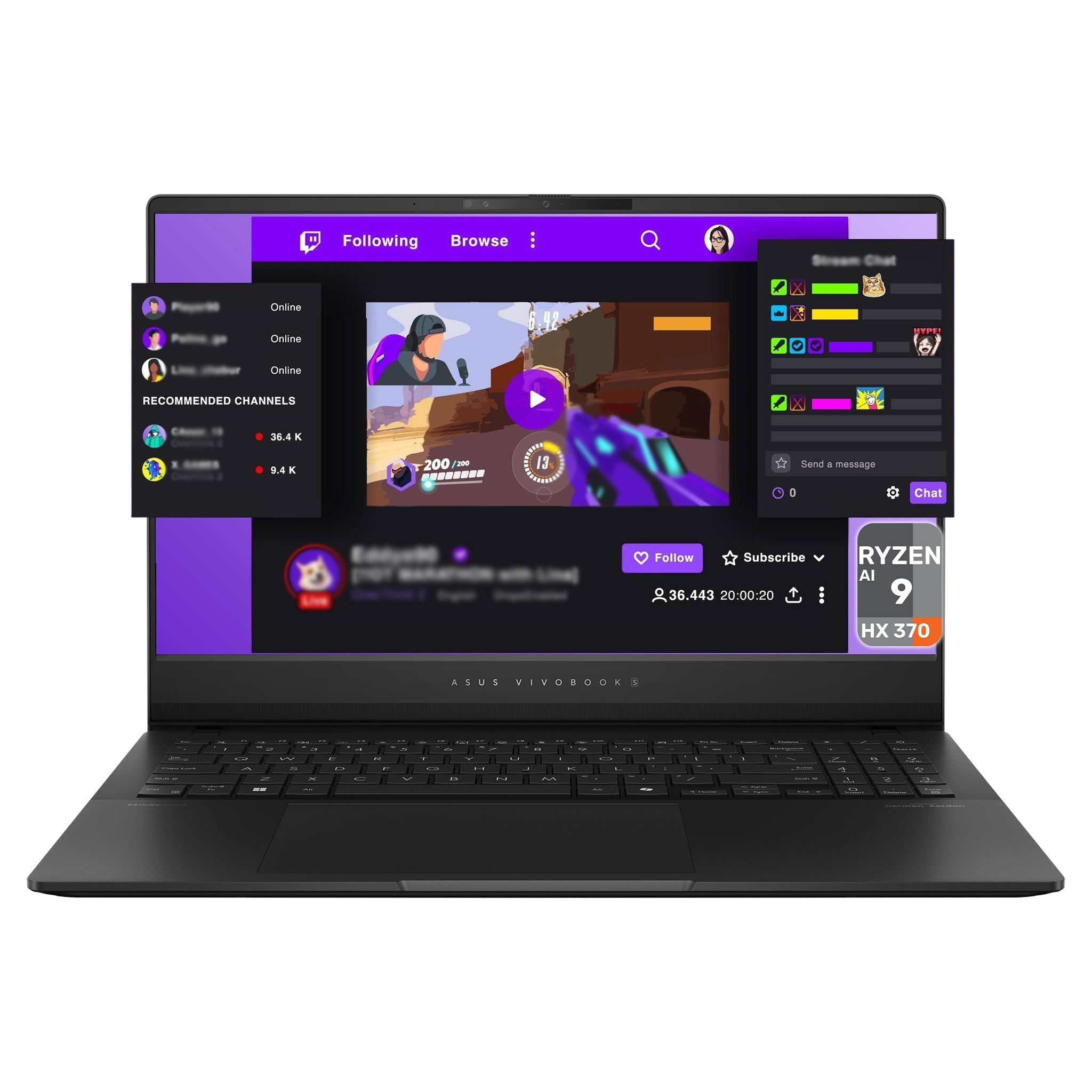 ASUS Vivobook S Copilot+ Laptop – Ryzen AI 9 HX 370, 15.6" 3K OLED, Radeon Graphics - Hubitx