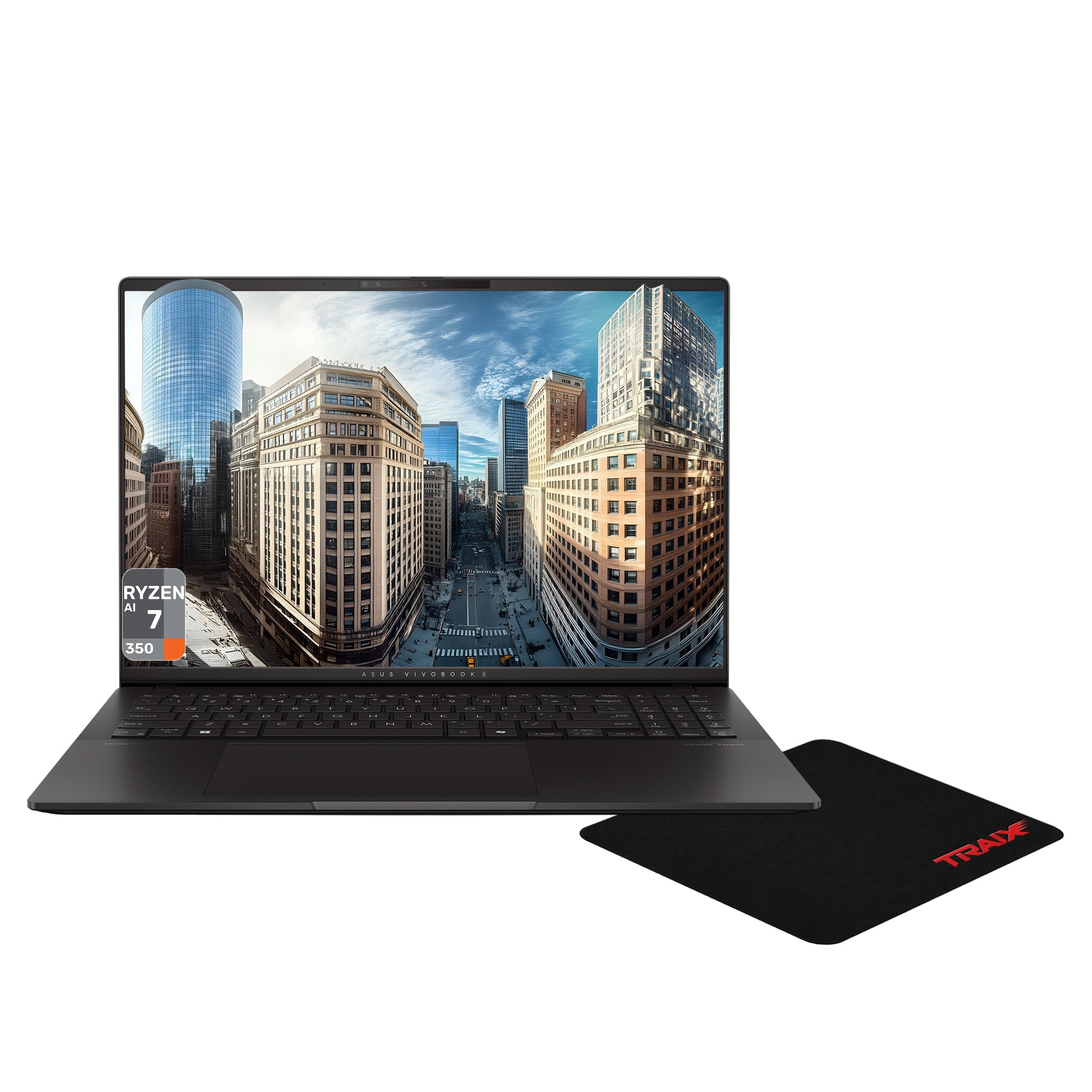 ASUS Vivobook S16 Copilot+ Laptop, AMD Ryzen AI 7 - 350, 16" 3K + Traix Mousepad - Hubitx
