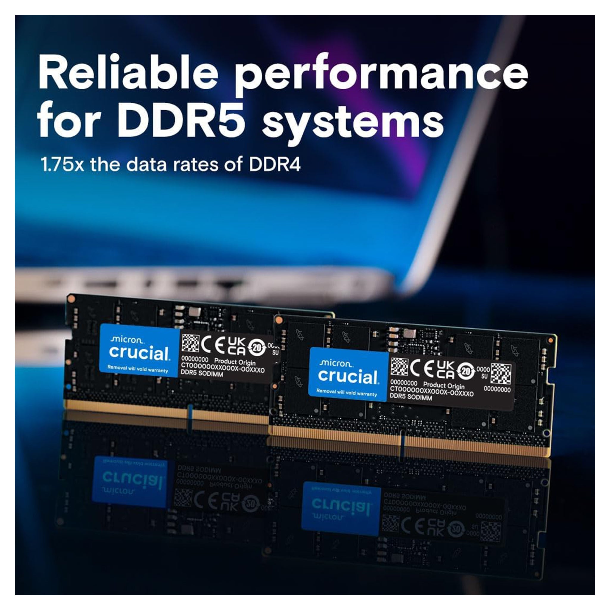 Crucial 32GB DDR5 RAM Kit (2x16GB) 5600MHz CT2K16G56C46S5 - Hubitx