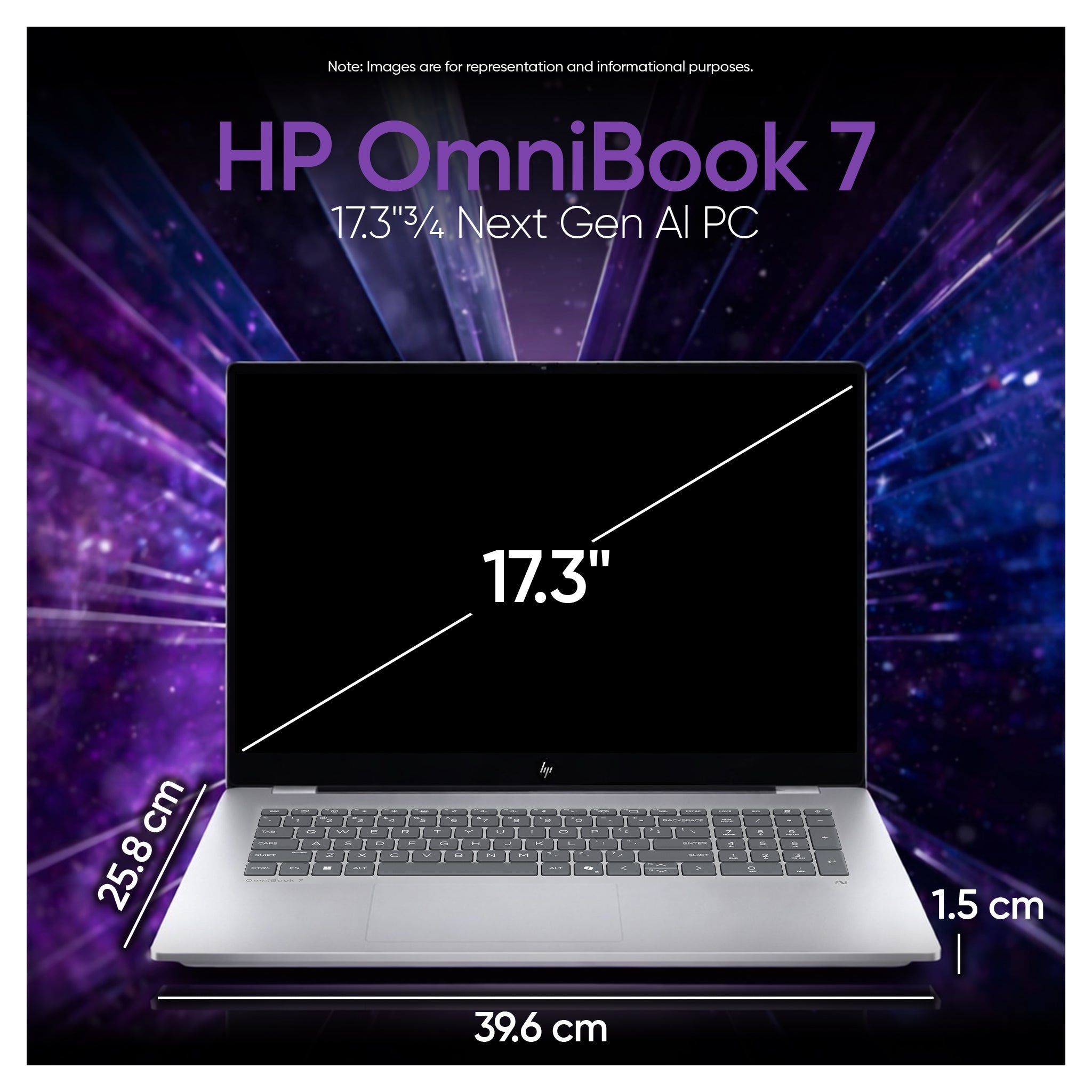 HP OmniBook 7 Copilot+ Laptop, Ultra 9 - 288V, 17.3" FHD Touchscreen, RTX 4050 + Traix MousePad - Hubitx