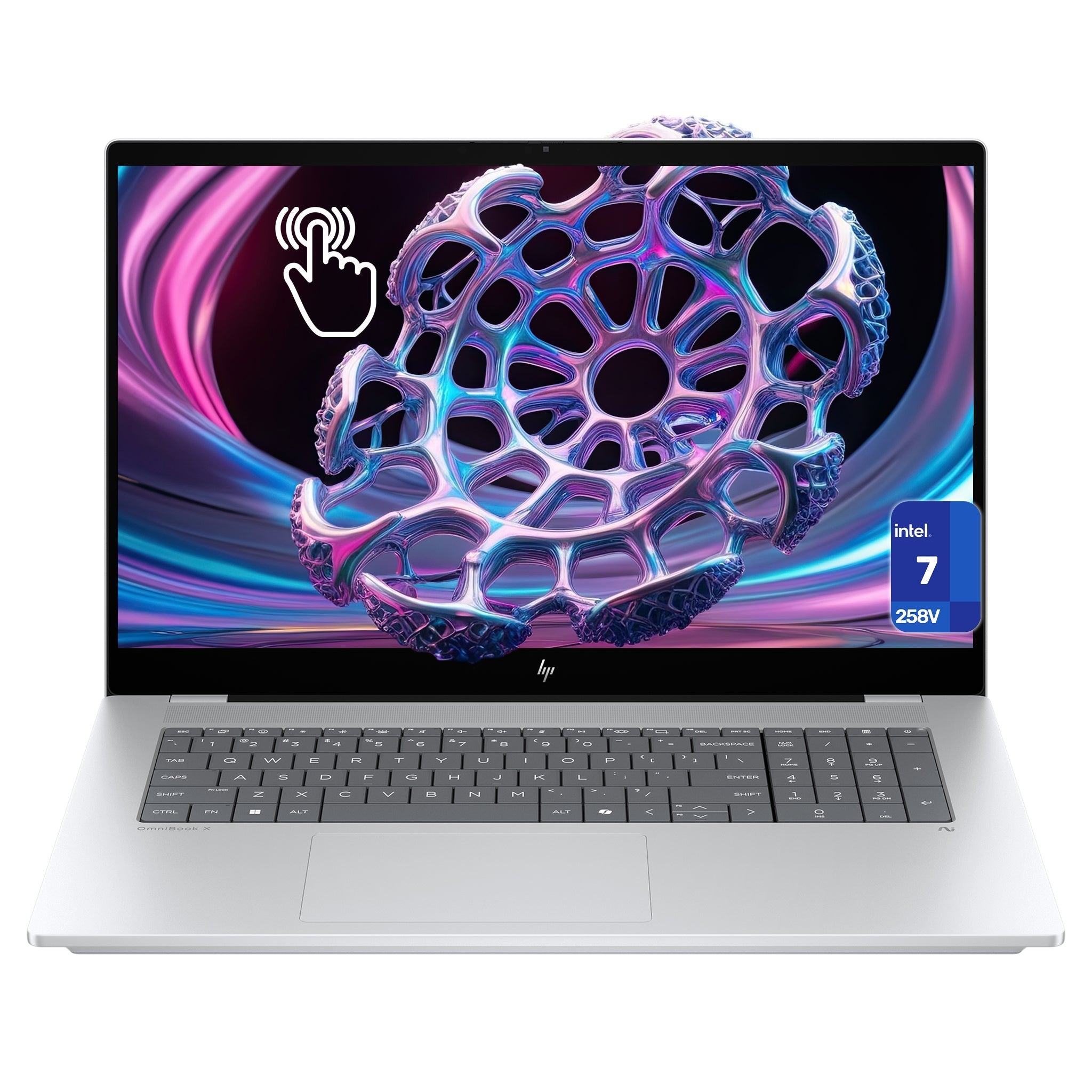 HP OmniBook X Copilot+ Laptop – Ultra 7 258V, 17.3" FHD Touchscreen - Hubitx