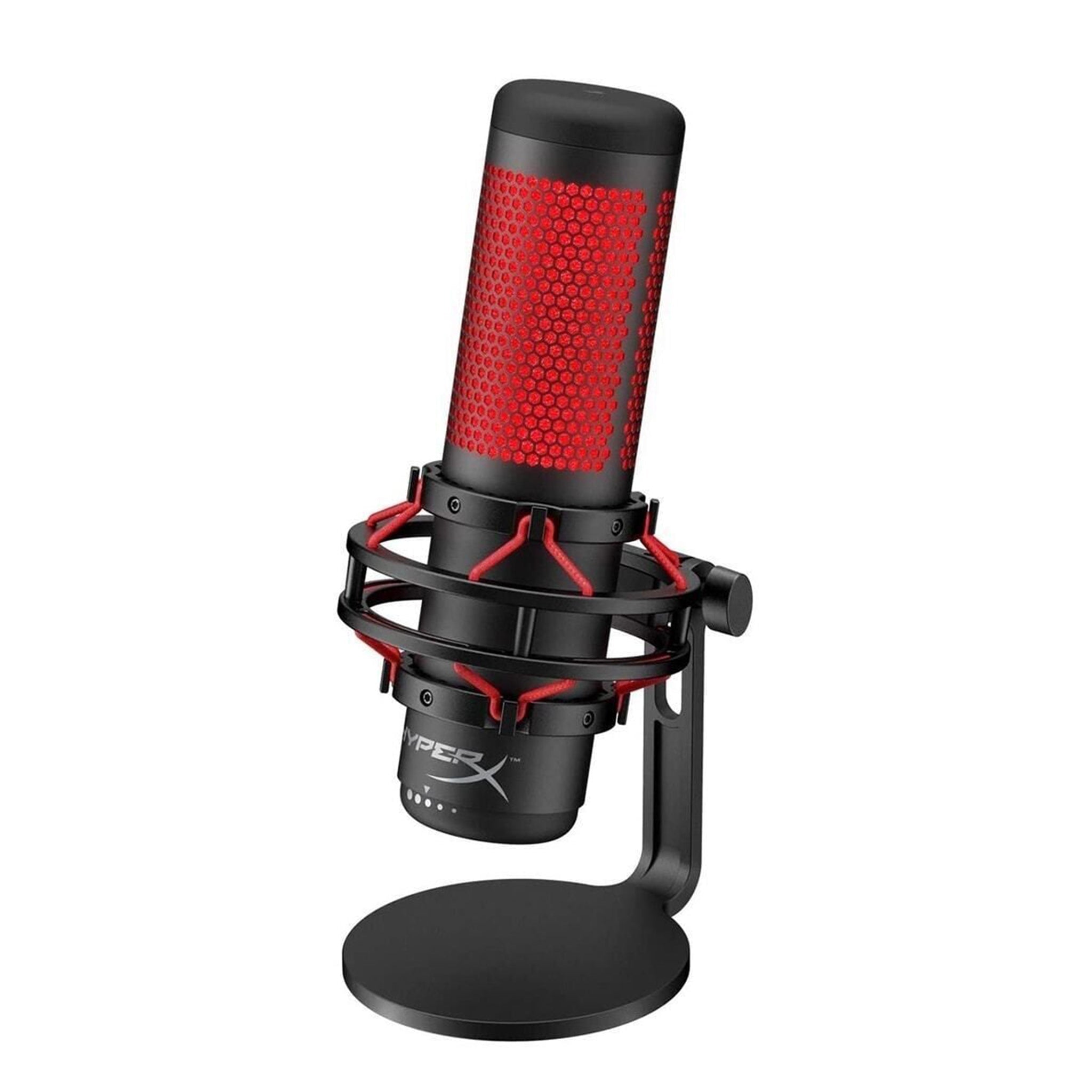 HyperX QuadCast USB Gaming Microphone – Red LED Lighting, Multi - Pattern Recording - Hubitx