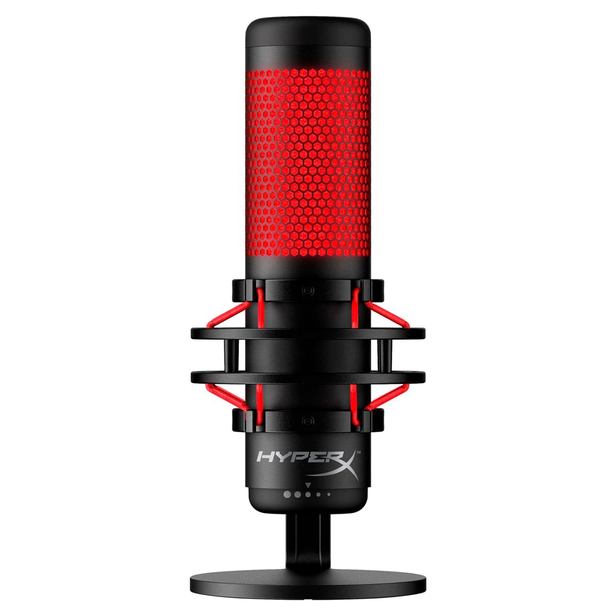 HyperX QuadCast USB Gaming Microphone – Red LED Lighting, Multi - Pattern Recording - Hubitx