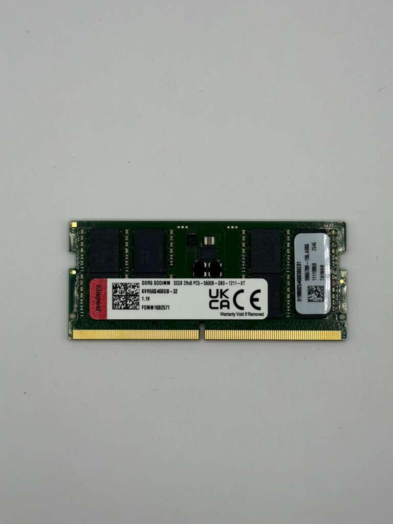 Kingston 32GB DDR5 5600MHz SODIMM Laptop RAM – KVR56S46BD8/32 - Hubitx