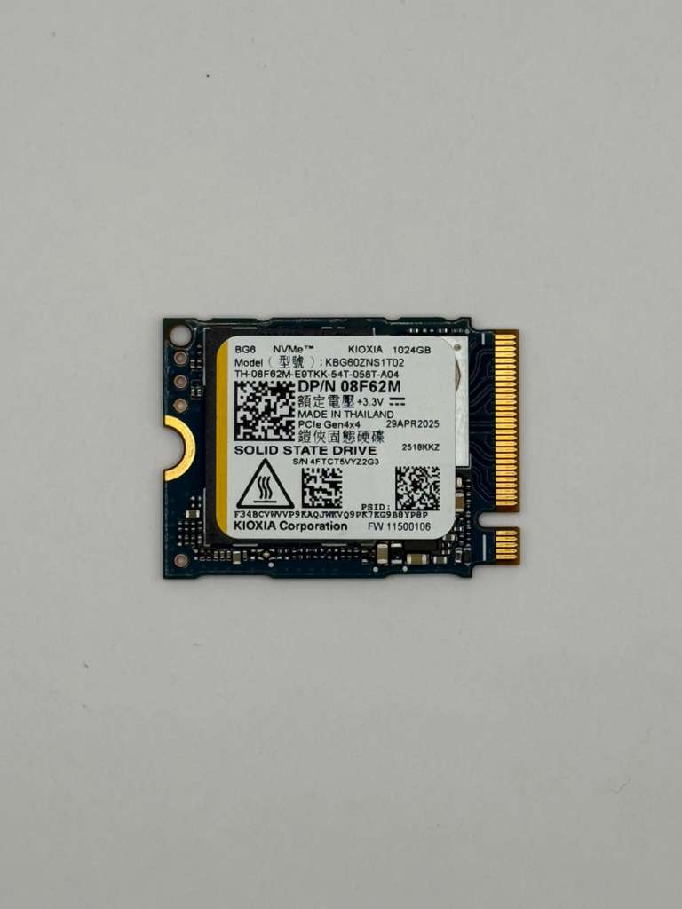 KIOXIA BG6 1TB NVMe PCIe Gen4 SSD M.2 2230 – KBG60ZNS1T02 - Hubitx