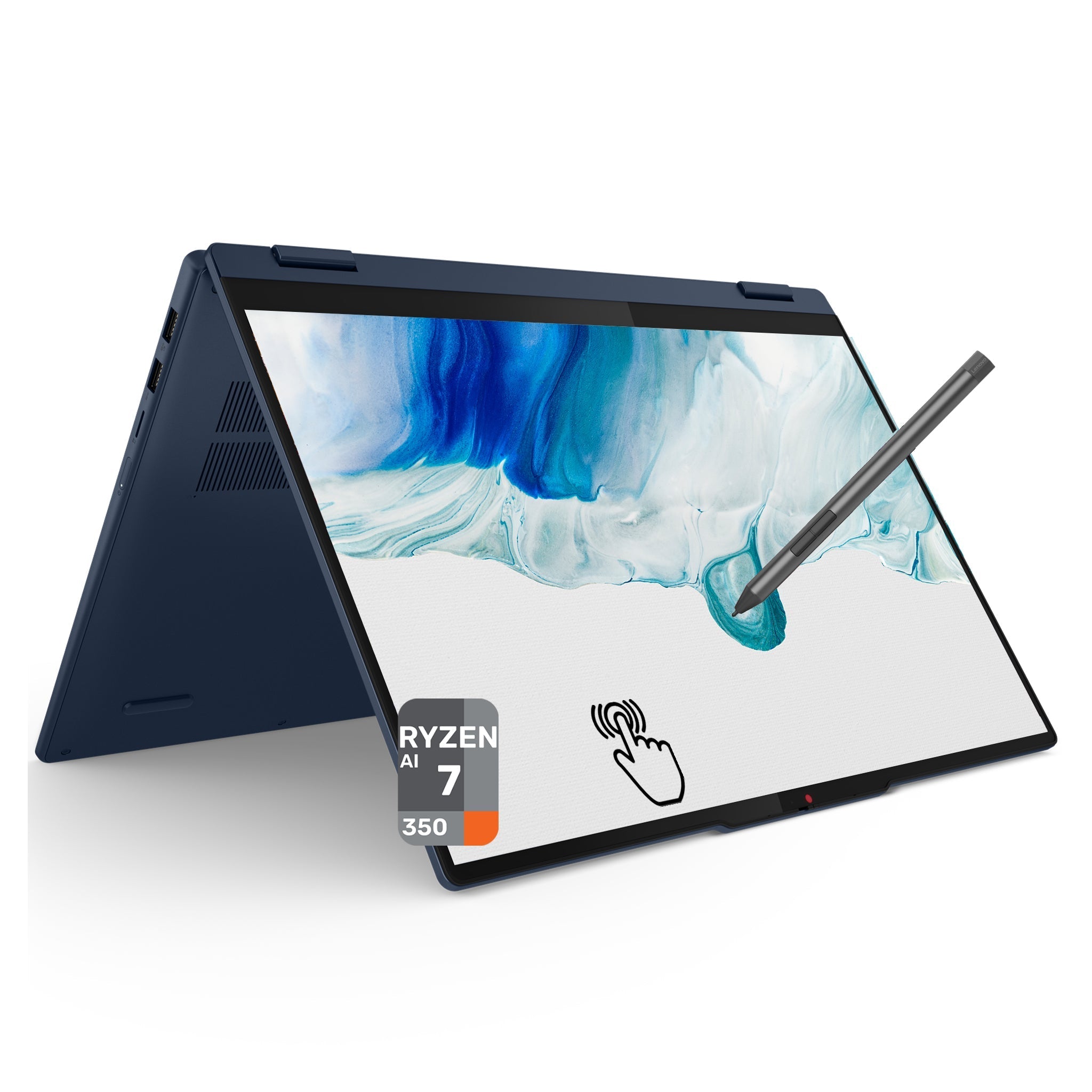 Lenovo IdeaPad 5 2 - in - 1 Copilot+ Laptop – Ryzen AI 7 350, 16" WUXGA Touchscreen, Radeon 860M Graphics - Hubitx