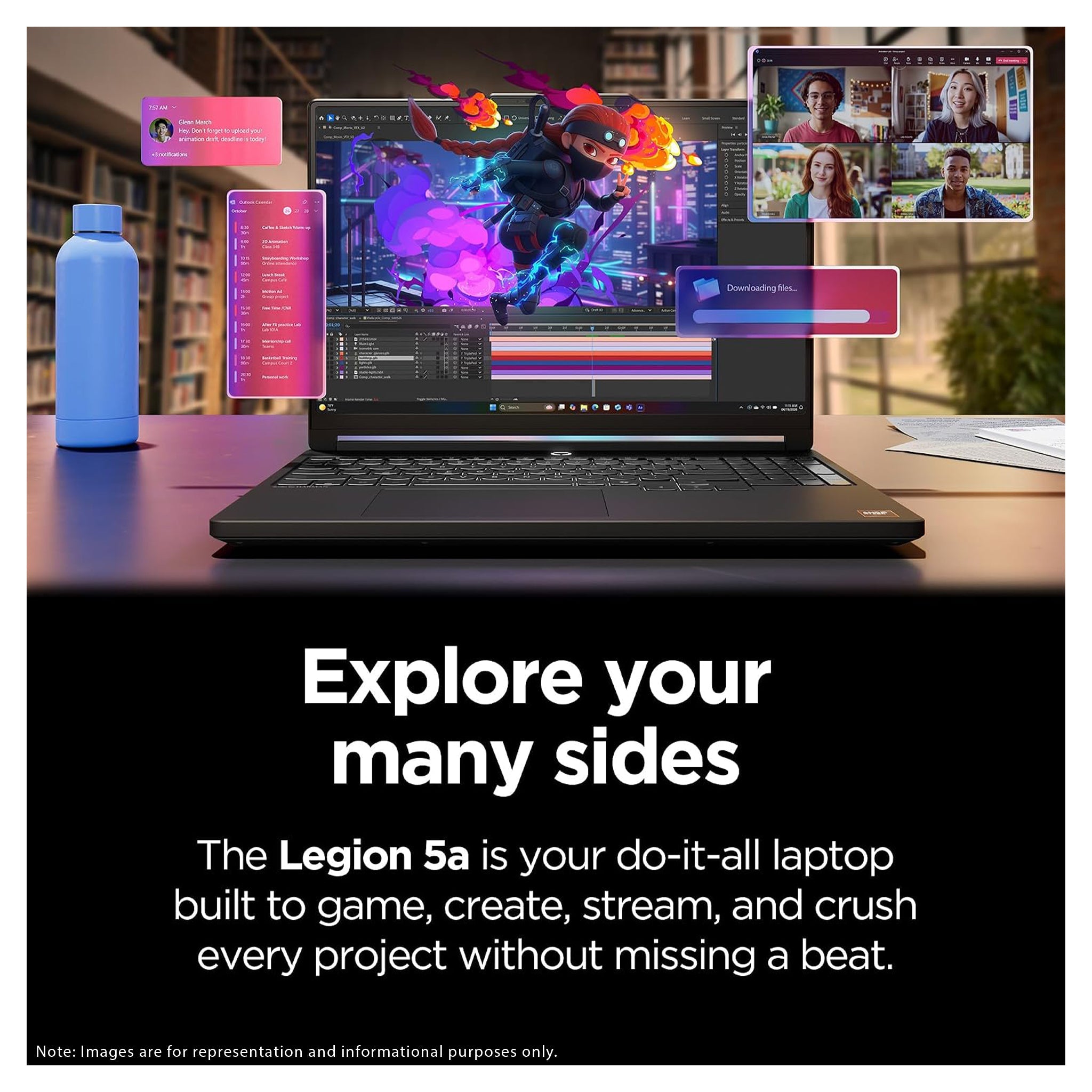 Lenovo Legion 5 Gaming Laptop, AMD Ryzen 7-250, 15.3" WQXGA, RTX5060 - Hubitx