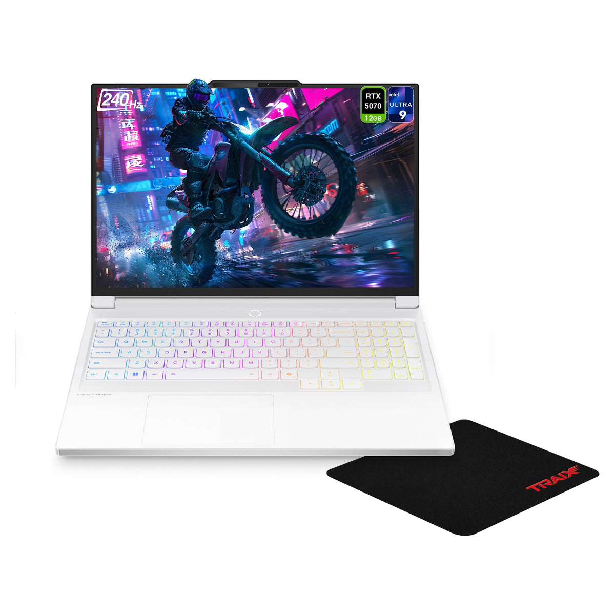 Lenovo Legion 7i Gaming Laptop, Ultra 9-290HX Plus, 16" WQXGA (2560x1600) G-Force RTX 5070, W11 Home, White + Traix MousePad - Hubitx