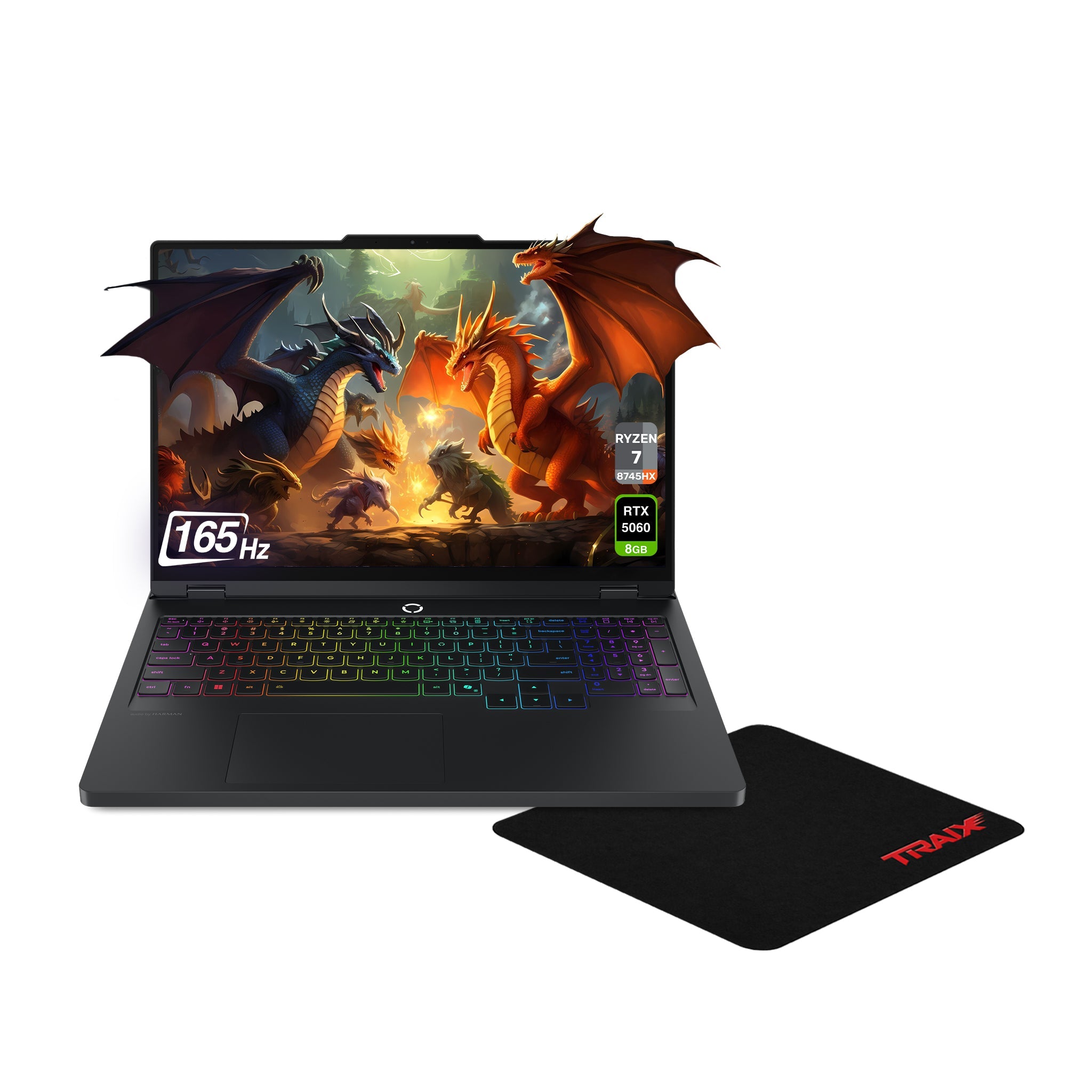 Lenovo Legion Pro 5 Gaming Laptop, AMD Ryzen 7 - 8745HX, 16" 2.5K 165Hz, RTX 5060 + Traix Mousepad - Hubitx