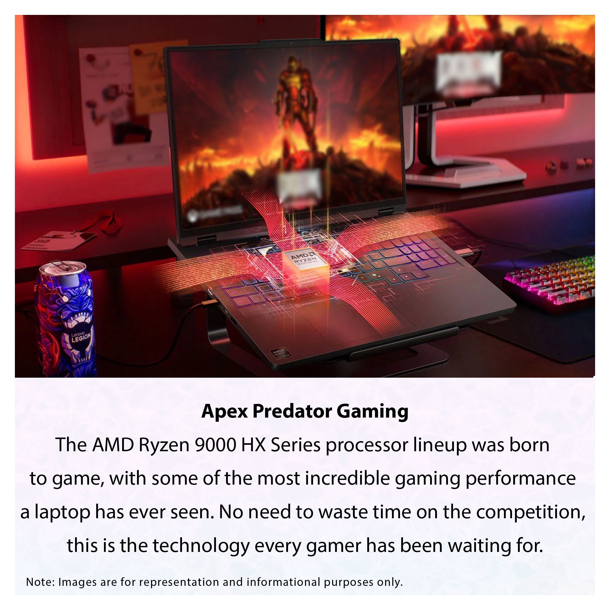 Lenovo Legion Pro 5 Gaming Laptop, Ryzen 9-9955HX, 16" WQXGA 165Hz, RTX 5070 + Traix MousePad - Hubitx