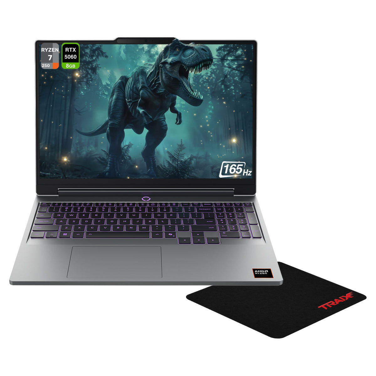 Lenovo LOQ Gaming Laptop, Ryzen 7-250, 15.3" WUXGA (1920x1200), Nvidia G-Force RTX 5060, W11 Home, + Traix MousePad - Hubitx