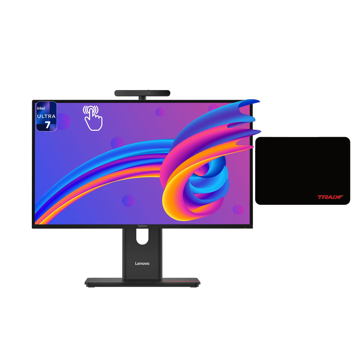 Lenovo ThinkCentre M190a Gen6 AIO, Ultra 7-265, 23.8" Graphics, W11 Pro, USB Calliope Keyboard & Mouse+Traix MousePad - Hubitx