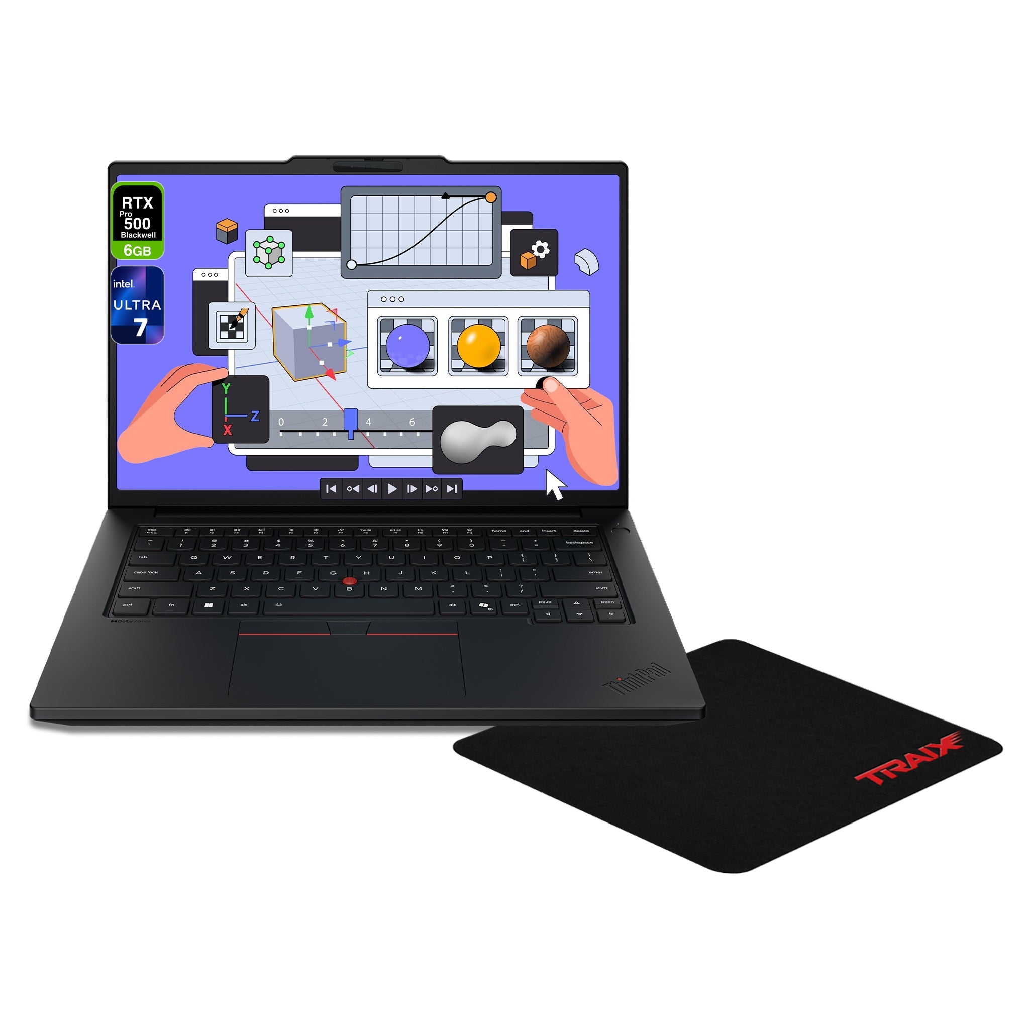 Lenovo ThinkPad P14s Gen 7 Mobile Workstation,Ultra 7-356H, 14.5"+ Traix MousePad - Hubitx