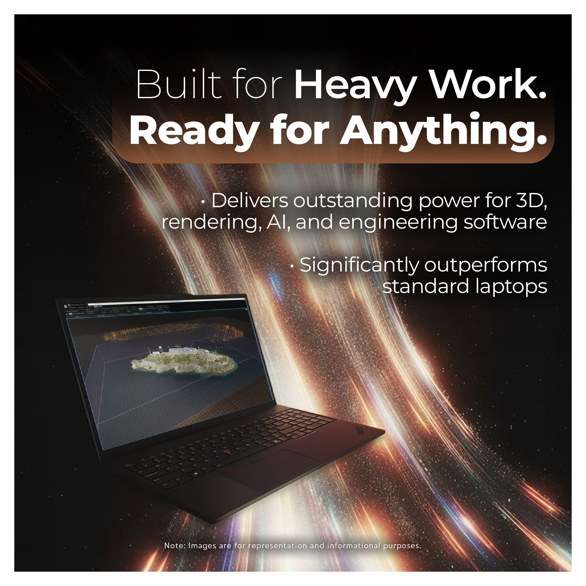 Lenovo ThinkPad P16s Mobile Workstation, Ultra 7 - 255H, 16" WQUXGA Touchscreen, W11 Pro + Traix Mousepad - Hubitx