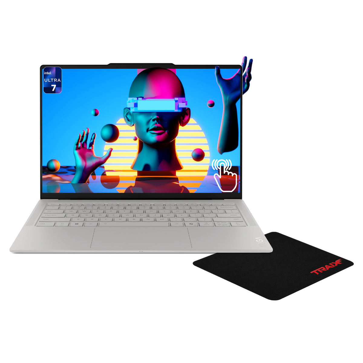 Lenovo Yoga Slim 7i Ultra Aura Edition Laptop, Ultra 7-355, 14" Graphics, Seashell+Traix Mousepad - Hubitx