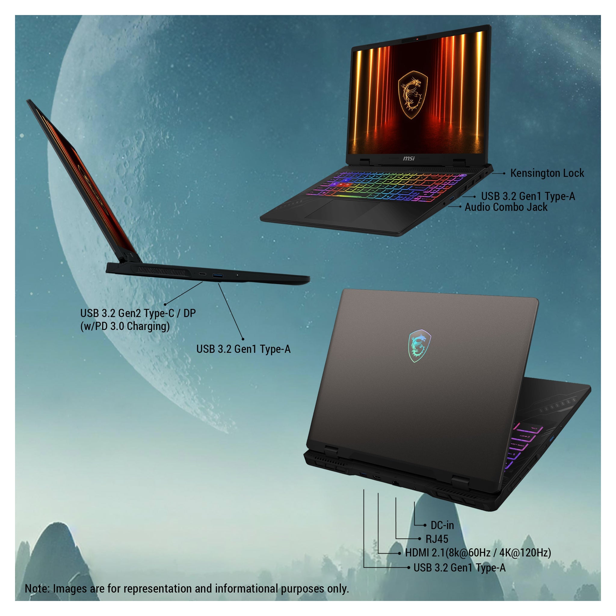 MSI Crosshair A16 Gaming Laptop, AMD Ryzen 9 - 8940HX, 16'' QHD+ 240Hz, RTX 5060 - Hubitx