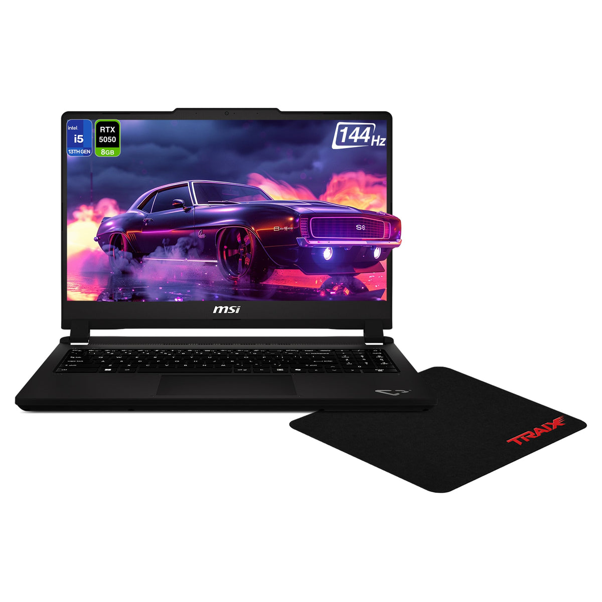 MSI Cyborg Gaming Laptop, Intel i5-13420H, 15.6" FHD (1920x1080), RTX 5050, W11 Home, Gray+Traix MousePad - Hubitx