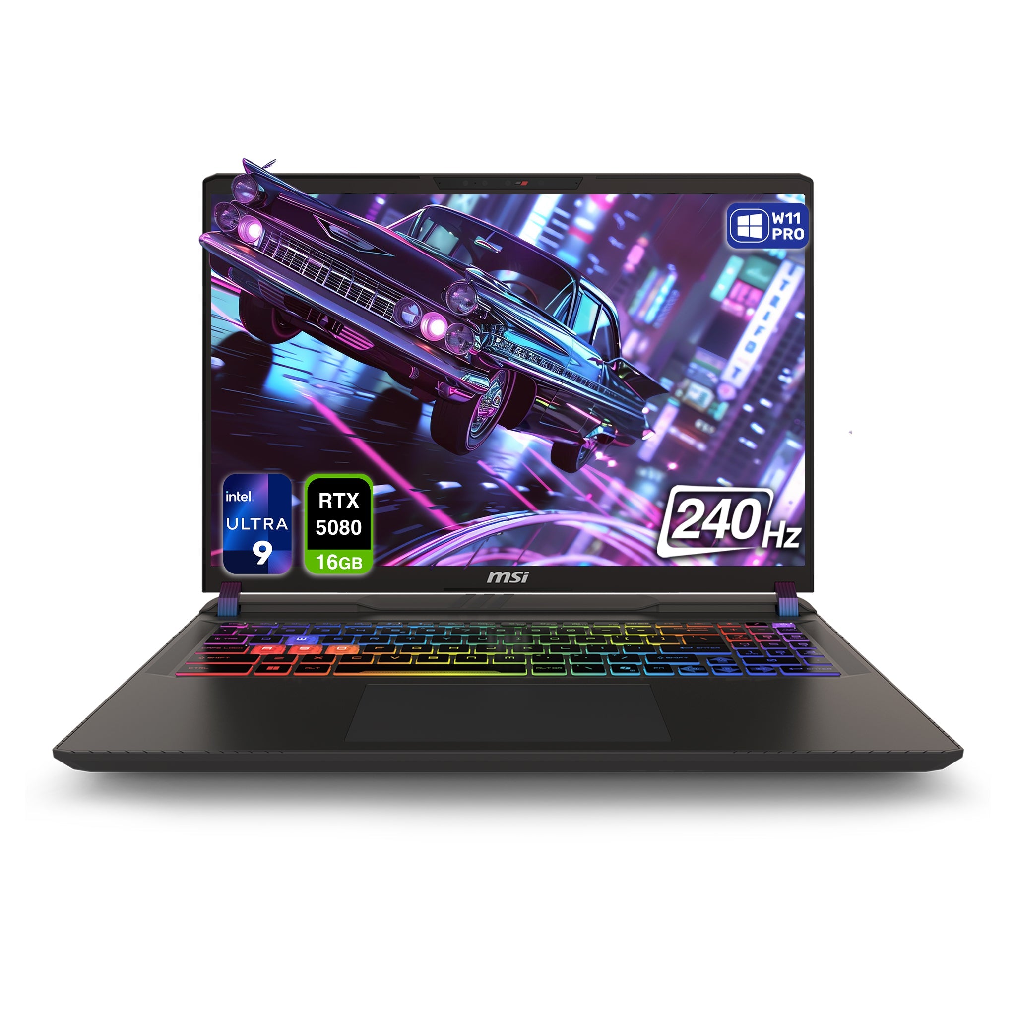 MSI Vector 16 HX AI Gaming Laptop, Intel Ultra 9 - 275HX, 16" WQXGA 240Hz, RTX 5080 (Used - Like New) - Hubitx