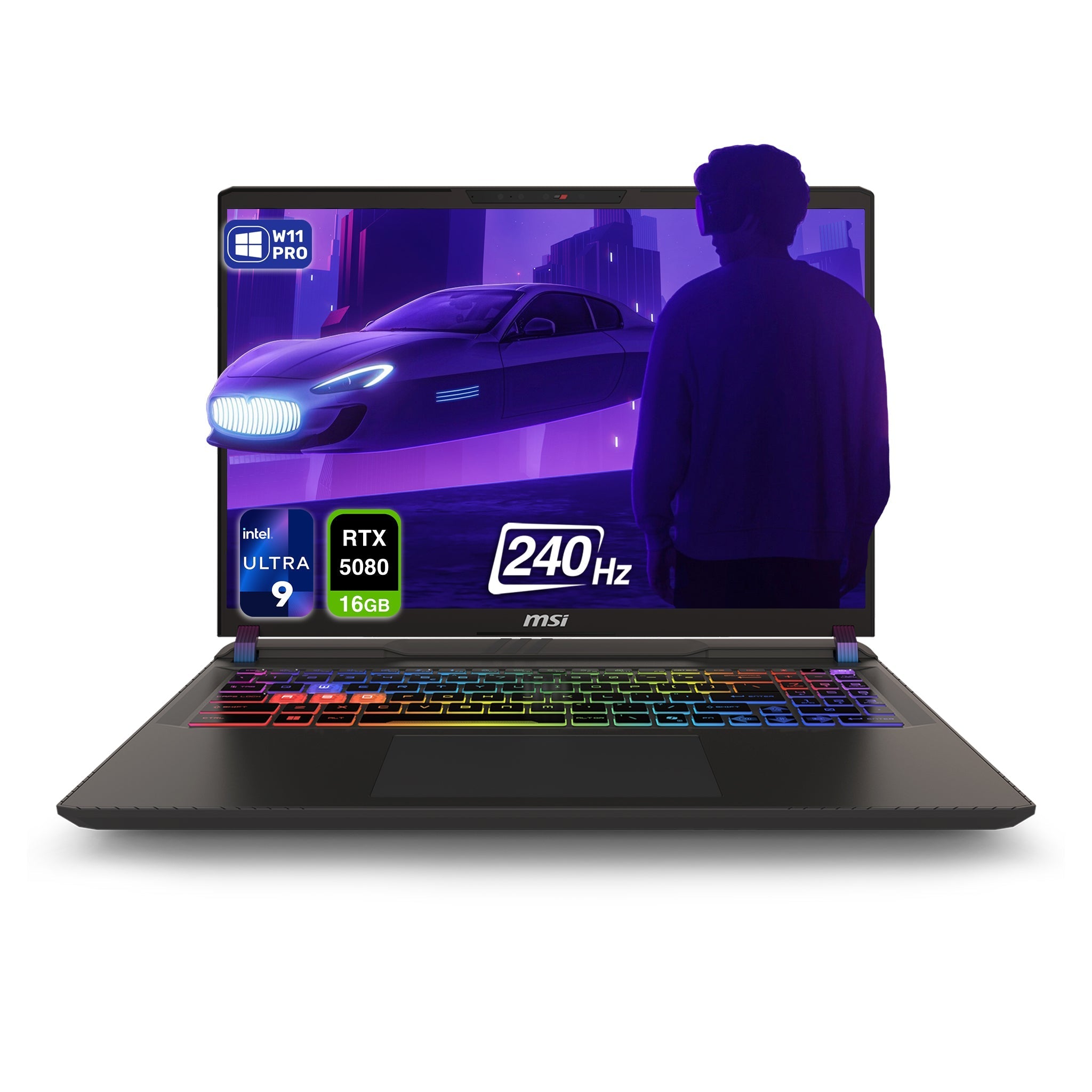 MSI Vector 16 HX AI Gaming Laptop – Ultra 9 275HX, RTX 5080, 16" 240Hz, W11 Pro (Used - Like New) - Hubitx