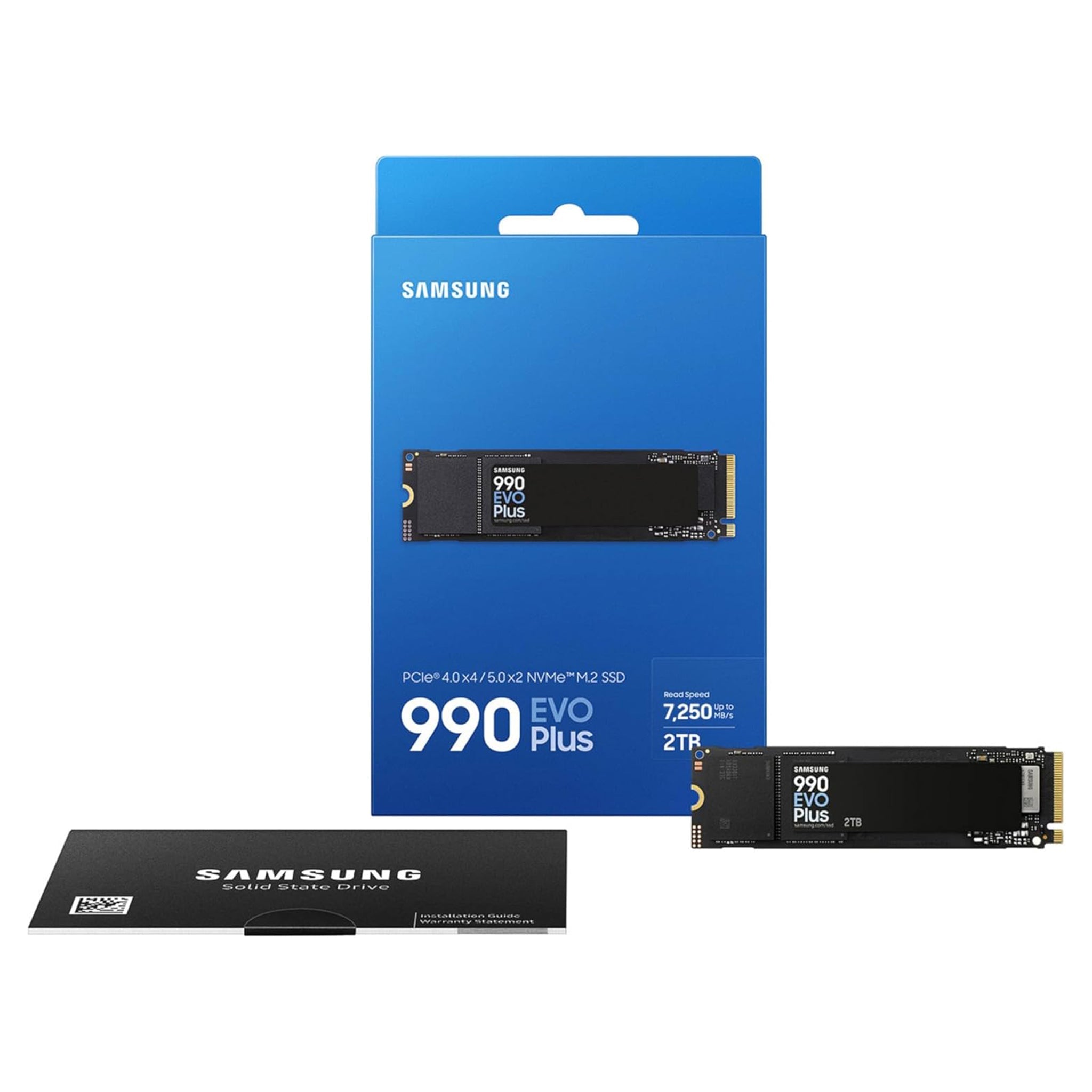 Samsung 990 EVO Plus SSD 2TB, PCIe Gen4, Gen5, M.2 2280 (MZ - V9S2T0B/AM) - Hubitx