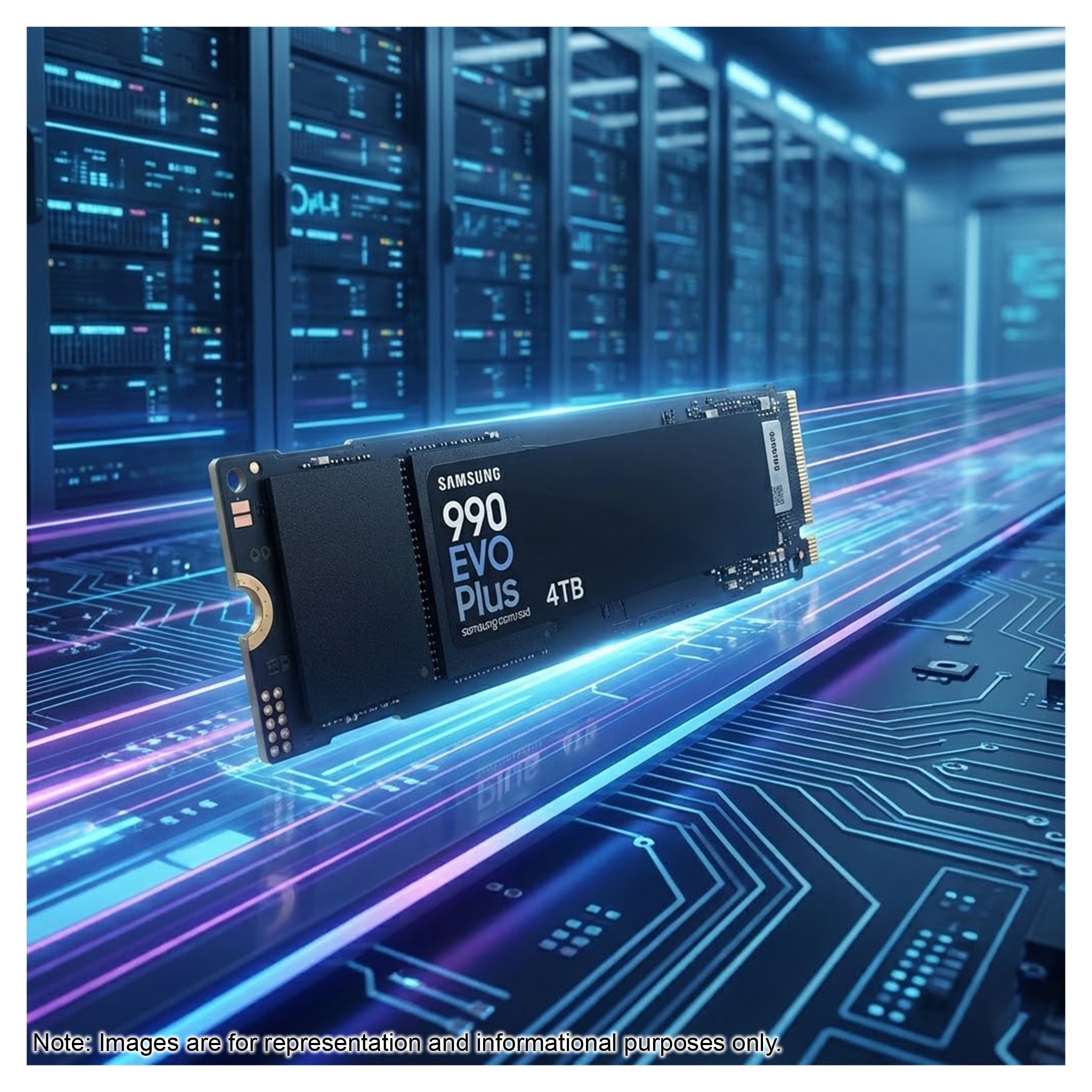 Samsung 990 EVO Plus SSD 4TB, PCIe Gen4, Gen5, M.2 2280 (MZ - V9S4T0B/AM) - Hubitx