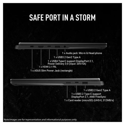 Asus TUF A14 Gaming Laptop, AMD Ryzen AI Max+ 392, 32 GB LPDDR5X RAM, 1 TB PCIe SSD, 14" WQXGA (2560x1440) 165Hz, AMD Radeon 8060S Graphics, Backlit Keyboard, W11 Home, Jaeger Gray + Traix MousePad - Resim 5