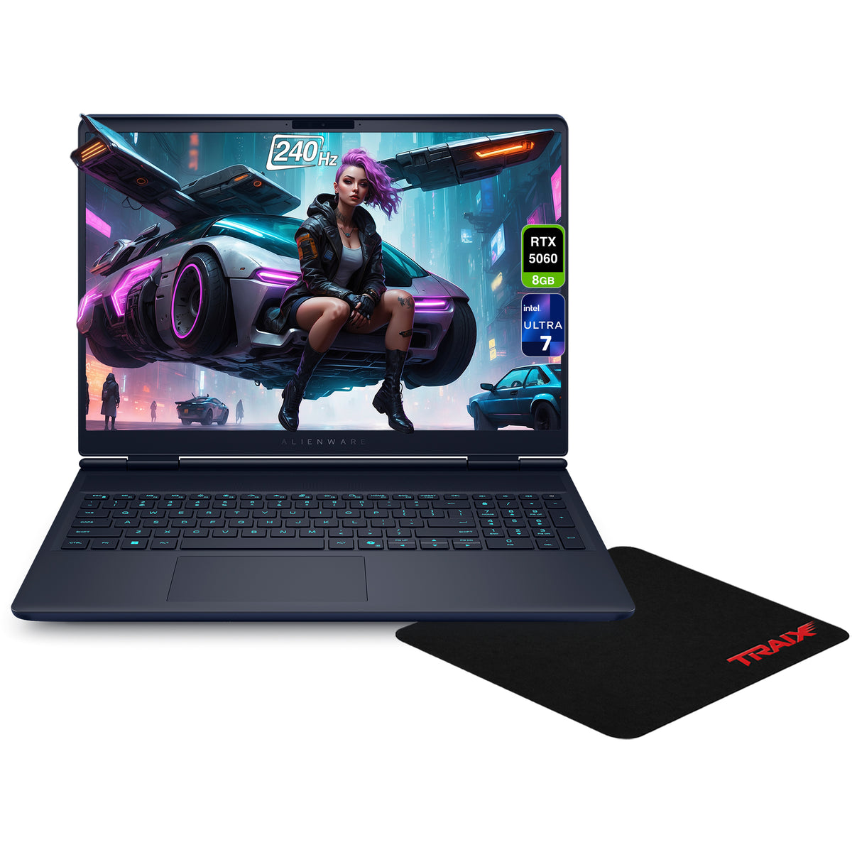 Alienware 16X Aurora Gaming Laptop, Intel Ultra 7-270HX, 16 GB DDR5 RAM, 512 GB PCIe SSD, 16" 2.5K (2560x1600) 240Hz OLED, Nvidia G-Force RTX 5060, RGB Backlit Keyboard, W11 Home, Blue+Traix Mousepad - Resim 1