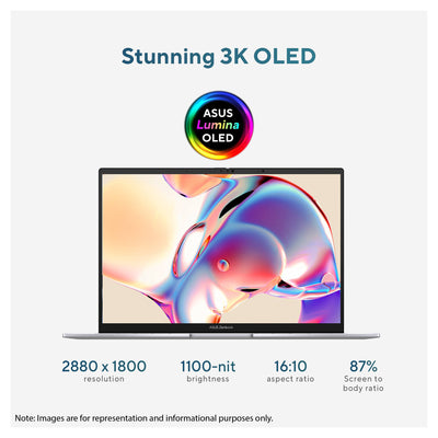 Asus Zenbook 14 Laptop, Intel Ultra 9-285H, 32 GB LPDDR5X RAM, 1 TB PCIe SSD, 14" 3K (2880x1800) 120Hz Touchsreen, Intel Arc Graphics, Backlit Keyboard, W11 Home, Foggy Silver + Traix MousePad - Resim 2