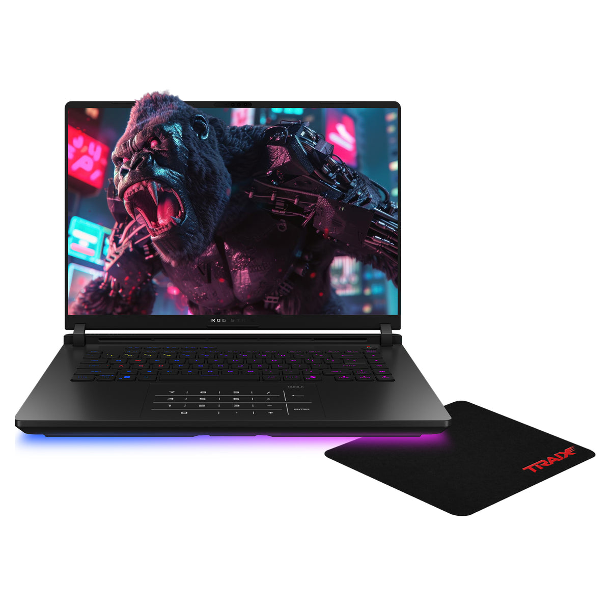 Asus ROG Strix SCAR 16 Gaming Laptop, Intel Ultra 9-275HX, 32 GB DDR5 RAM, 2 TB PCIe SSD, 16" WQXGA (2560x1600) 240Hz, Nvidia GeForce RTX 5090, RGB Backlit Keyboard, W11 Pro, Black+Traix MousePad - Resim 1