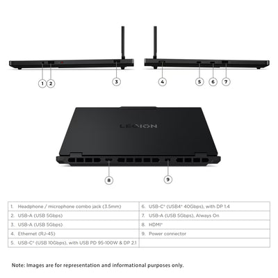 Lenovo Legion 5i Gaming Laptop, Intel Ultra 7-255HX, 15.1"  WQXGA (2560x1600) Display, Nvidia G-Force RTX 5060