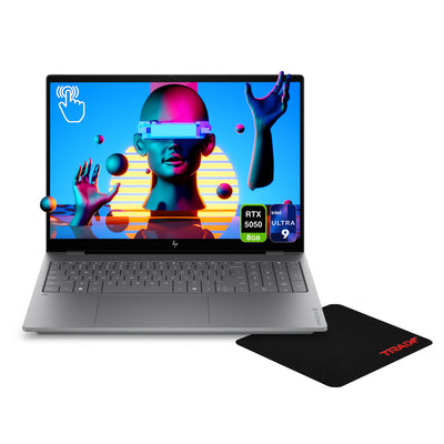 HP OmniBook X Laptop, Ultra 9 - 386H, 16" 2K (2048x1280) Touch, RTX 5050+Traix MousePad