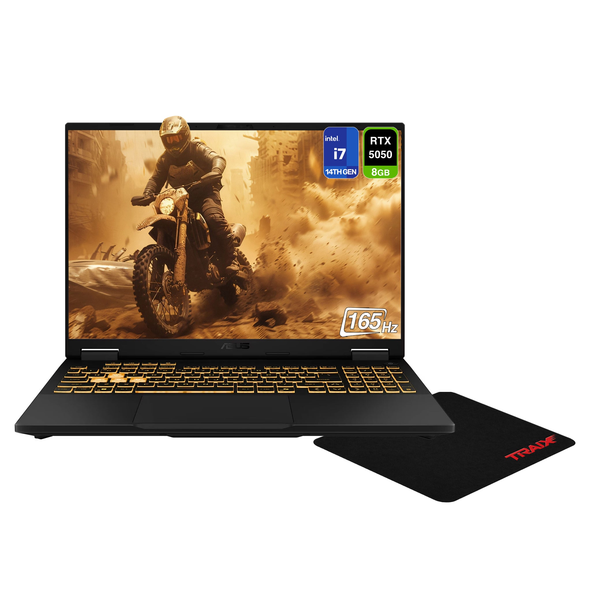 Asus TUF Gaming F16  Laptop, Core i7 - 14650HX, 16" WUXGA, RTX 5050, Traix MousePad
