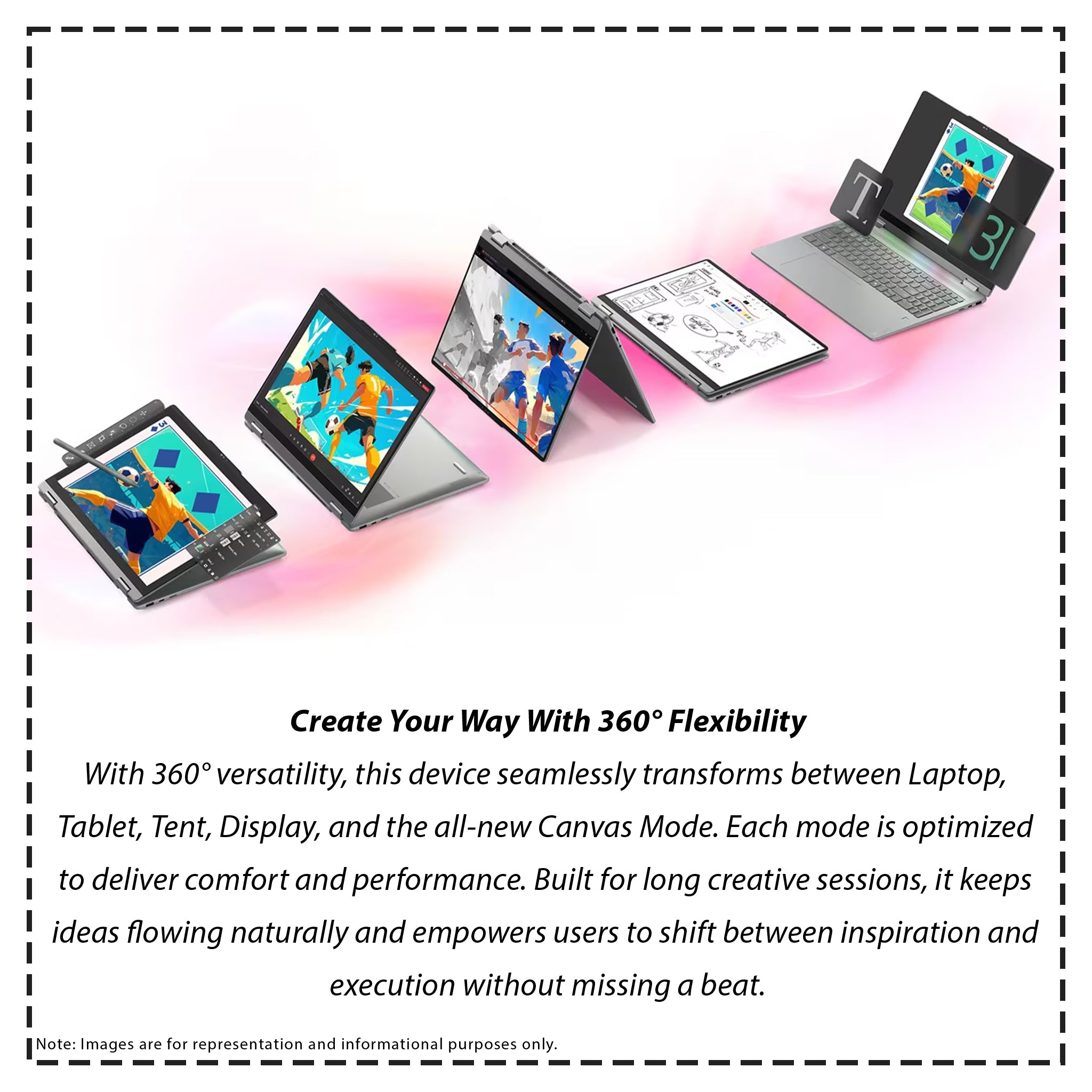 Lenovo Yoga 7i 2in1 Aura Edition Laptop, Intel Ultra 7 355, 16" WUXGA (1920x1200) Touchscreen, Integrated Graphics, W11 Pro
