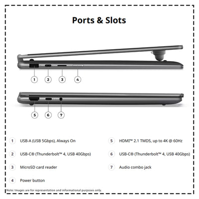 Lenovo Yoga 7i 2in1 Aura Edition Laptop, Intel Ultra 7 355, 16" WUXGA (1920x1200) Touchscreen, Integrated Graphics, W11 Pro