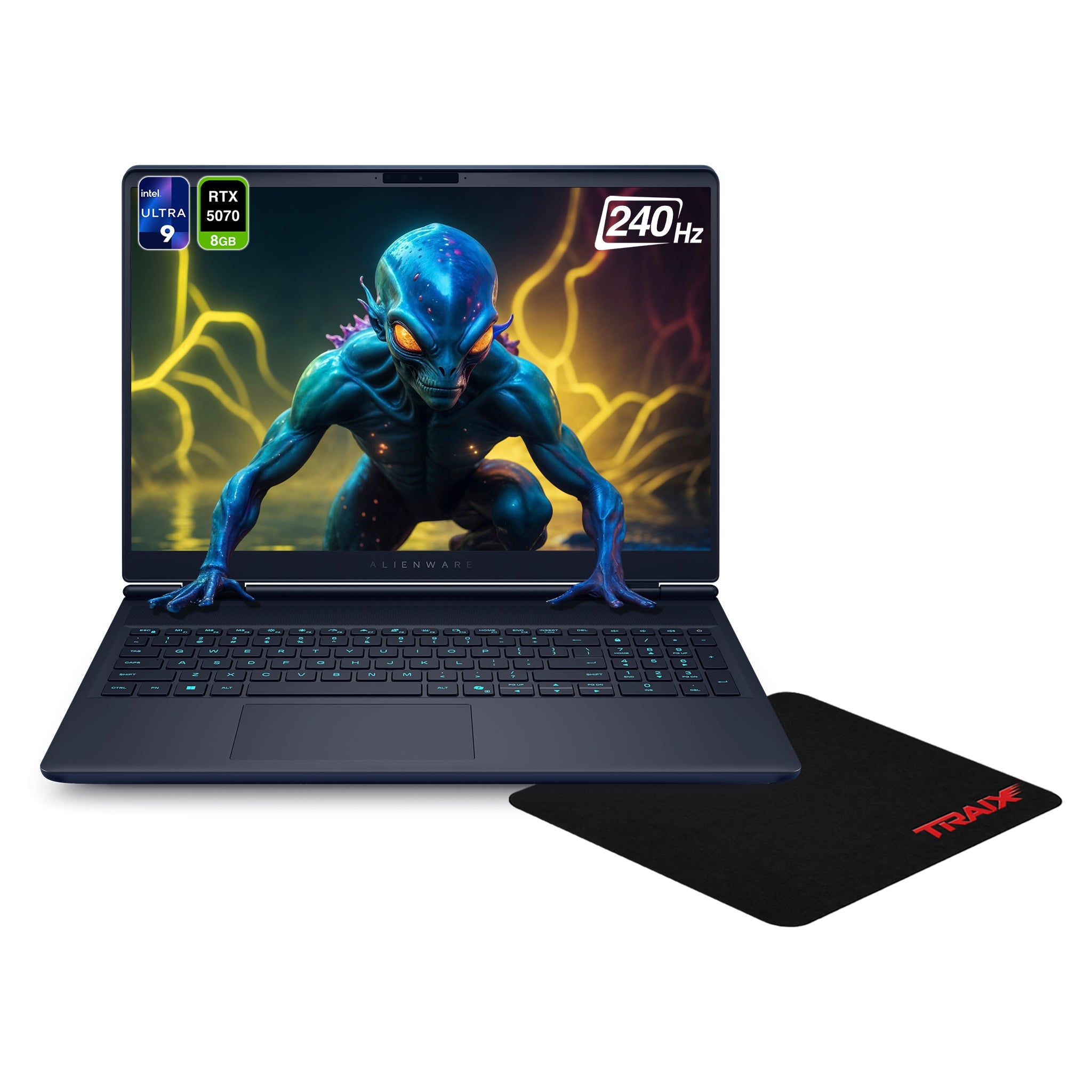Alienware 16X Aurora Gaming Laptop, Ultra 9 275HX, 16" 2.5K, RTX 5070+ Traix MousePad - Hubitx
