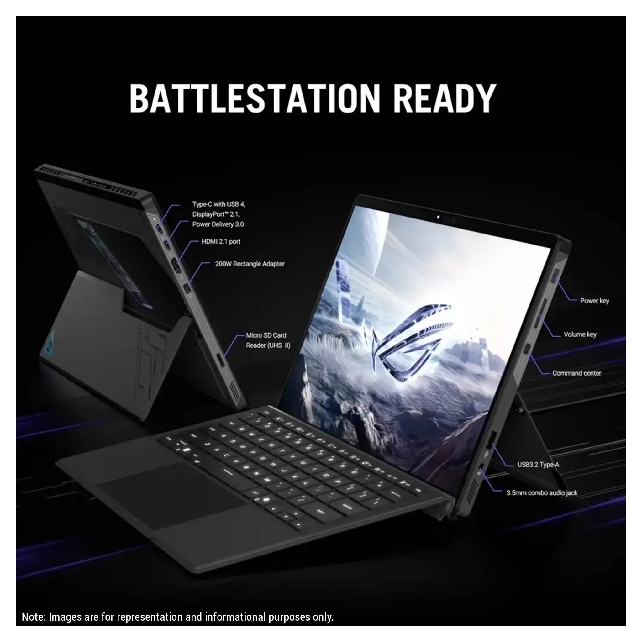 ASUS ROG Flow Z13 – Ryzen AI MAX+ 395, 13.4" 2.5K 180Hz Touch, Windows 11 Pro - Hubitx