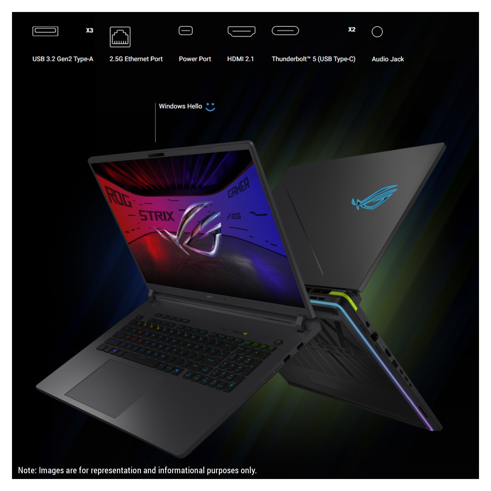 ASUS ROG Strix G18 Gaming Laptop, Ultra 9 - 275HX, 18" 2.5K (2560x1600), RTX 5060 - Hubitx