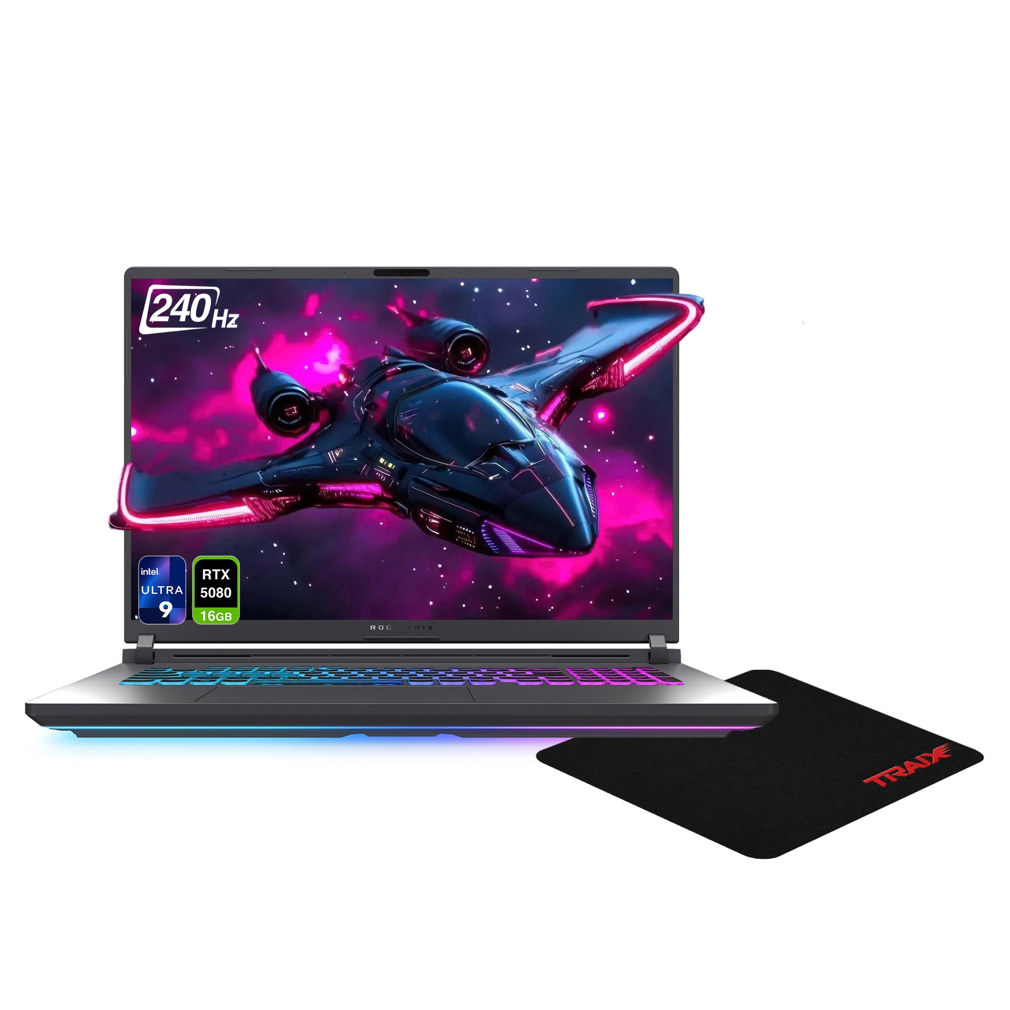 Asus ROG Strix G18 Gaming Laptop, Ultra 9-275HX, 18" 2.5K, RTX 5080,Traix MousePad - Hubitx