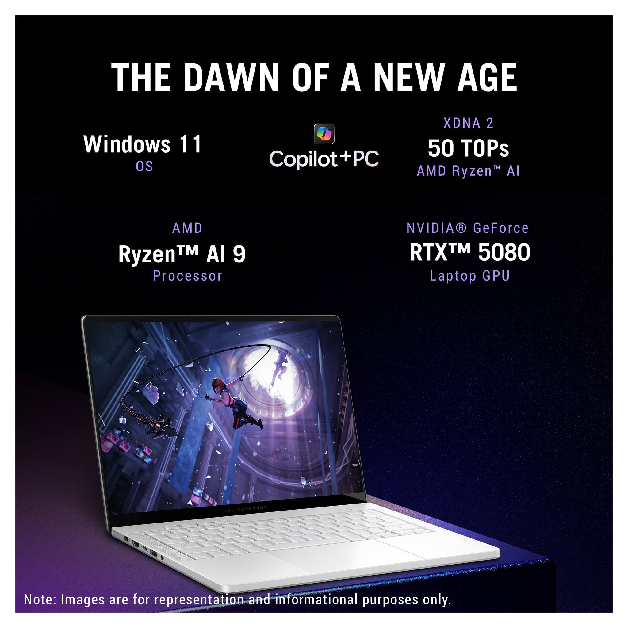 Asus ROG Zephyrus G14 Copilot+ Gaming Laptop, Ryzen AI 9 HX 370, 14" 3K, RTX 5080 - Hubitx