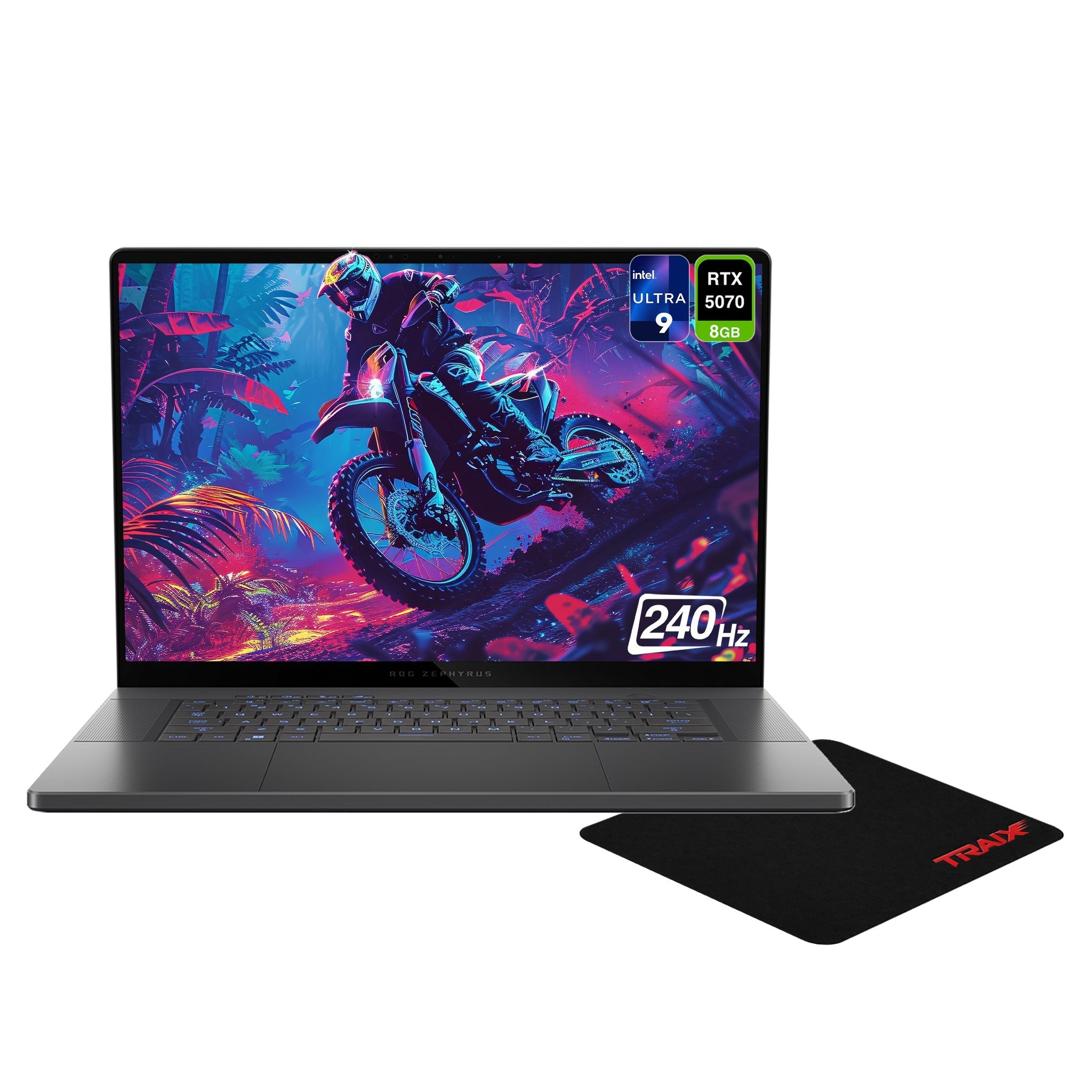 Asus ROG Zephyrus G16 Gaming Laptop, Ultra 9 285H, 16" 2.5K 240Hz, RTX 5070 +Traix MousePad - Hubitx