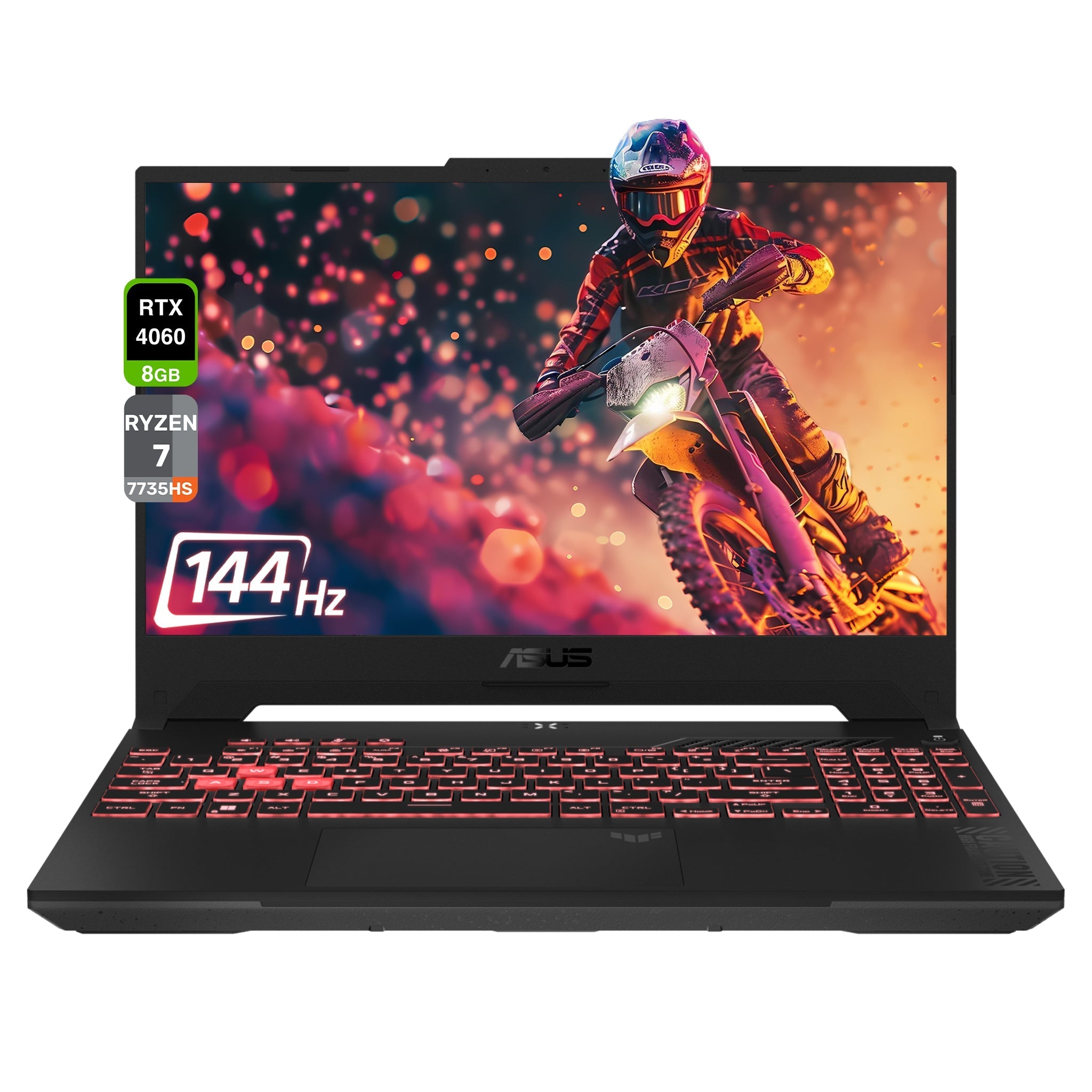 ASUS TUF A17 – Ryzen 7 7735HS, RTX 4060, 17.3" FHD 144Hz (Used - Very Good) - Hubitx