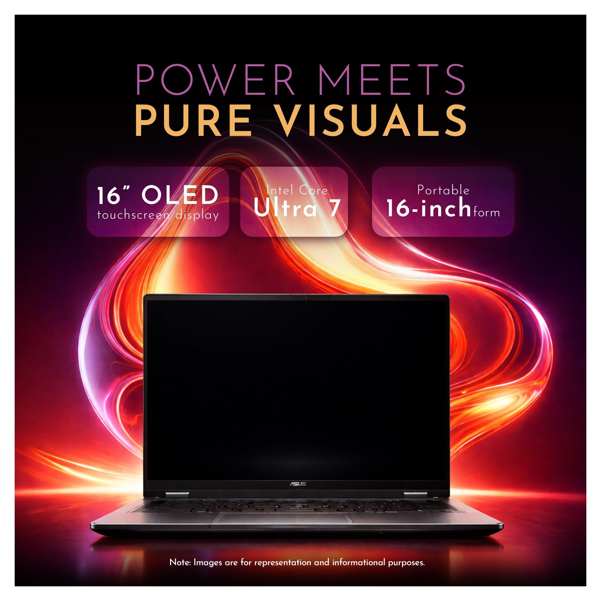 Asus Vivobook 16 Flip Copilot+ Laptop, Ultra 7 - 258V, 16" WQXGA+ Touch, +Traix MousePad - Hubitx