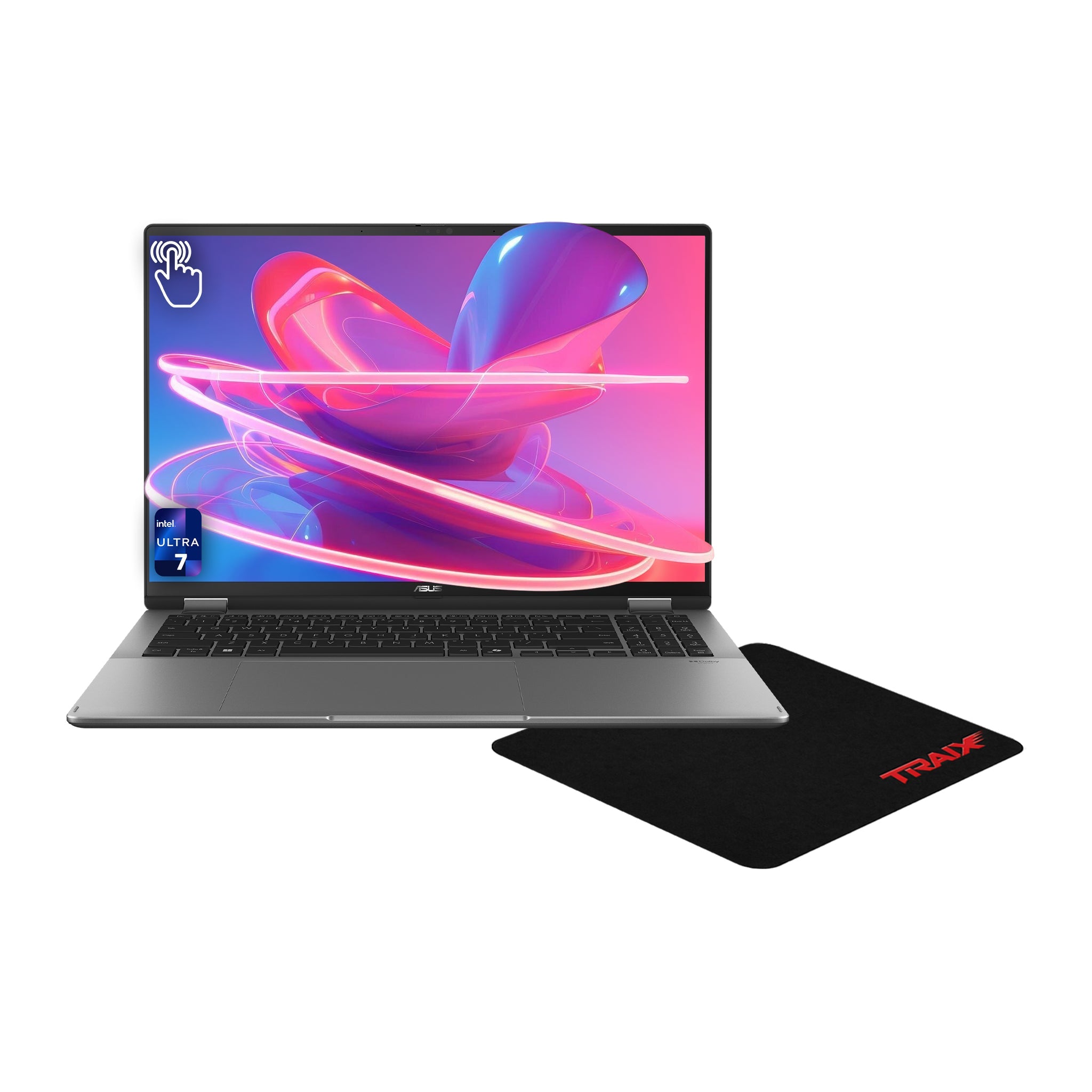 Asus Vivobook 16 Flip Copilot+ Laptop, Ultra 7 - 258V, 16" WQXGA+ Touch, +Traix MousePad - Hubitx